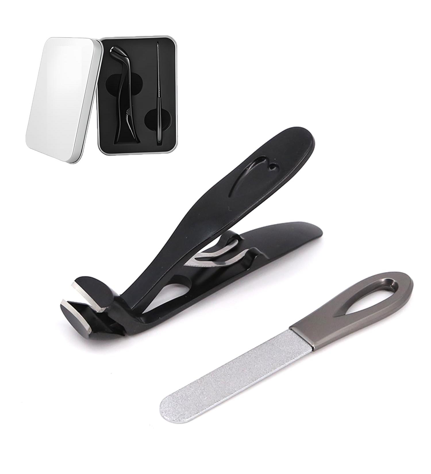 Nail Clippers for Thick Nails German Professional Toe Nail Cutter with Catcher Ultra Sharp Stainless Steel Toenail Clipper Set for Men Women Elderly Seniors Strong Heavy Duty for Thick Toenails - Buy Online on SooperMarket.com