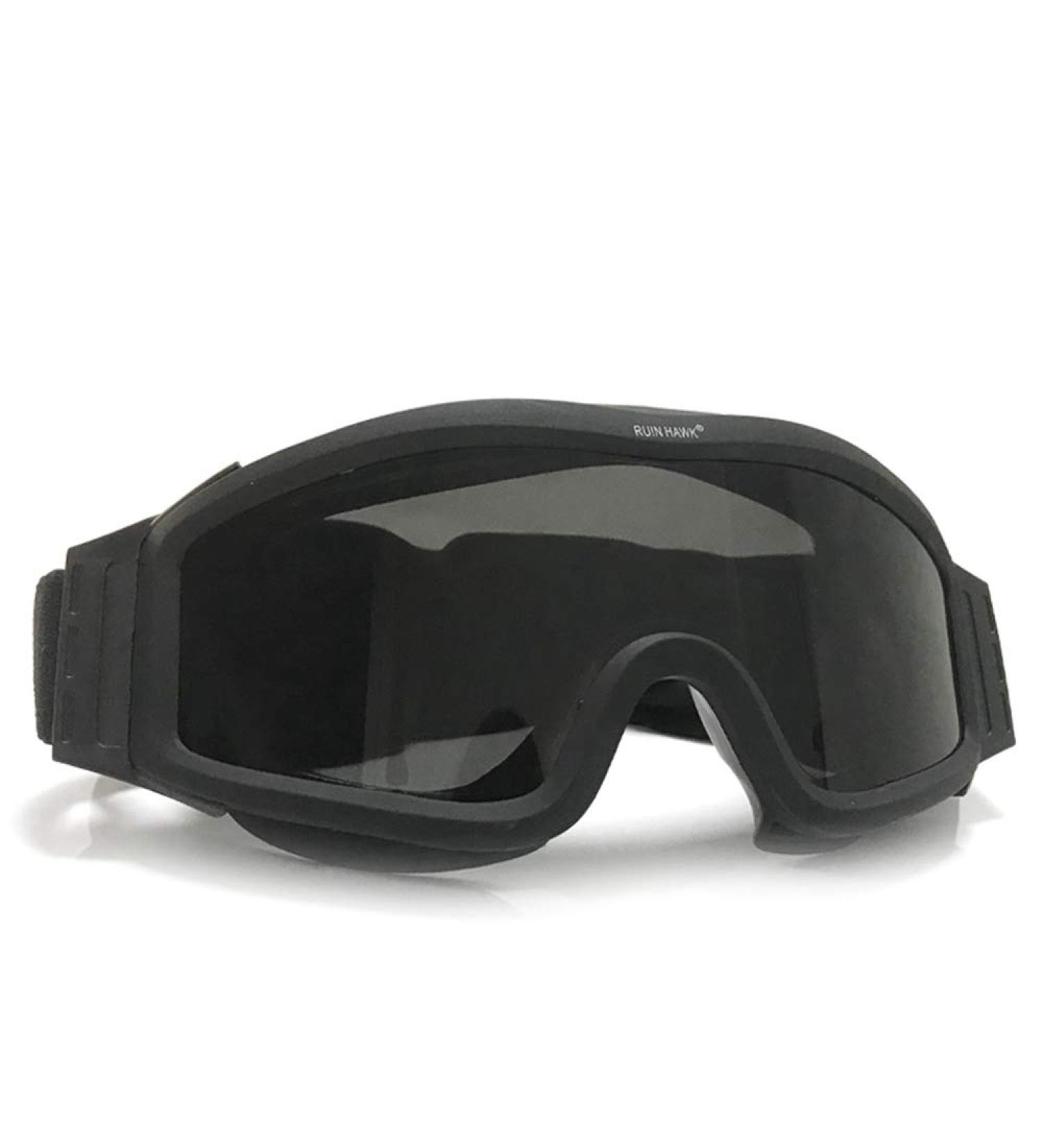 Fouos Military Airsoft Goggles - Tactical Safety Glasses with 3 Interchangeable Lenses and Anti-Fog Technology in Black - Buy Online on SooperMarket.com