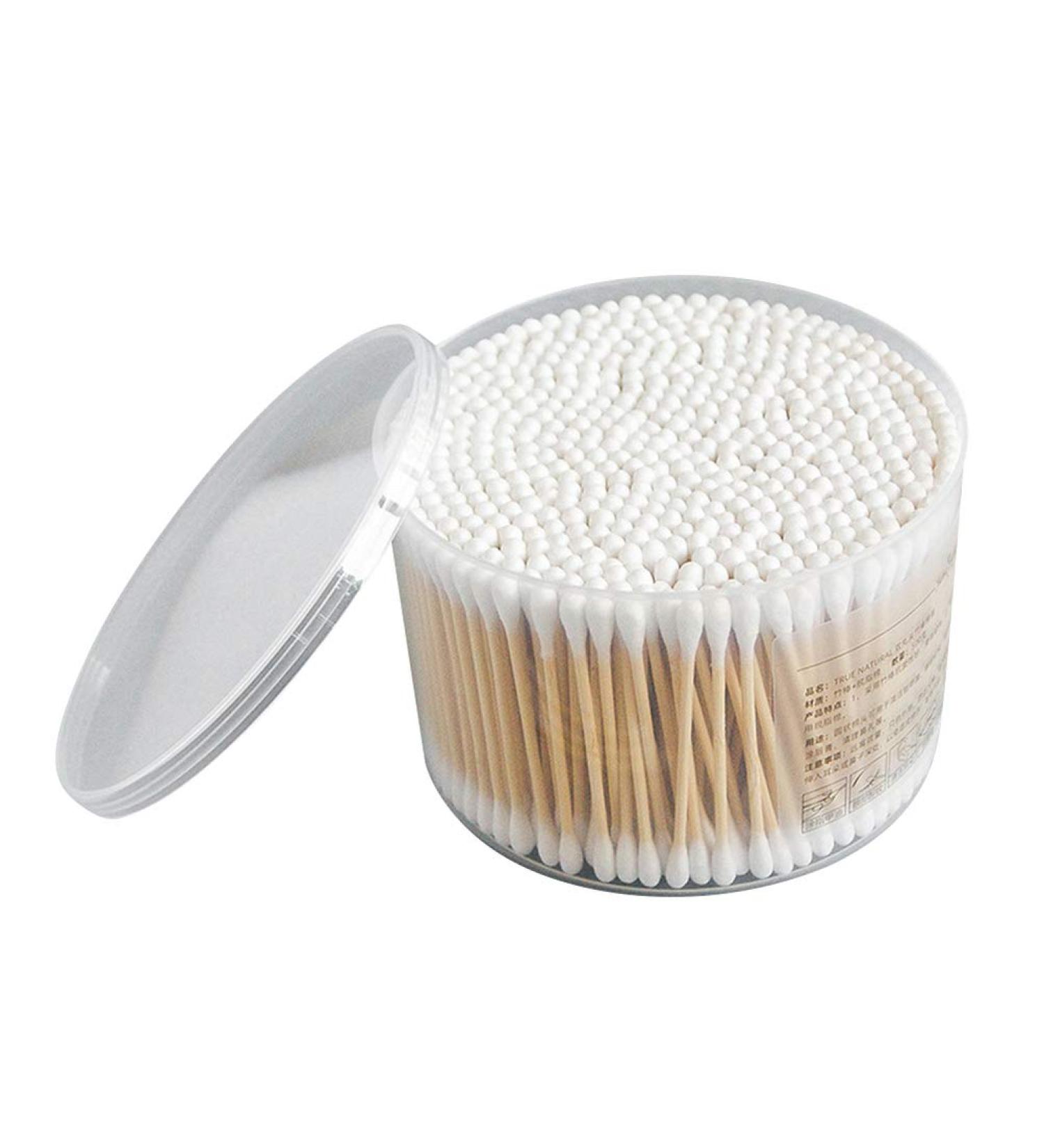 Nuobesty 500 Pcs Cotton Swabs - Double-Headed Hygienic Swabs for Ear Eyeshadow and Wound Care | International Shipping - Buy Online on SooperMarket.com