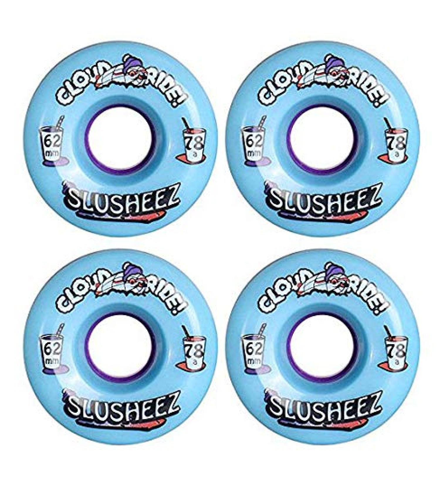 Cloud Ride Slusheez Blue Wheels - Smooth & Durable Longboard Skateboard Wheels - Buy Online on SooperMarket.com