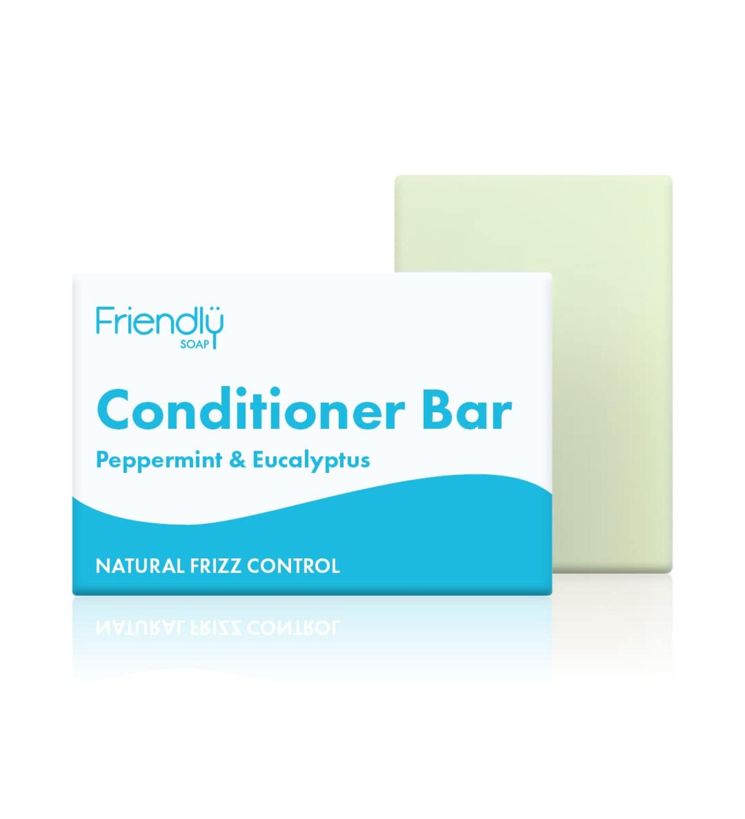 Natural Peppermint & Eucalyptus Conditioner Bar - Eco-Friendly Hair Care | 3.17 oz | International Shipping Available - Buy Online on SooperMarket.com