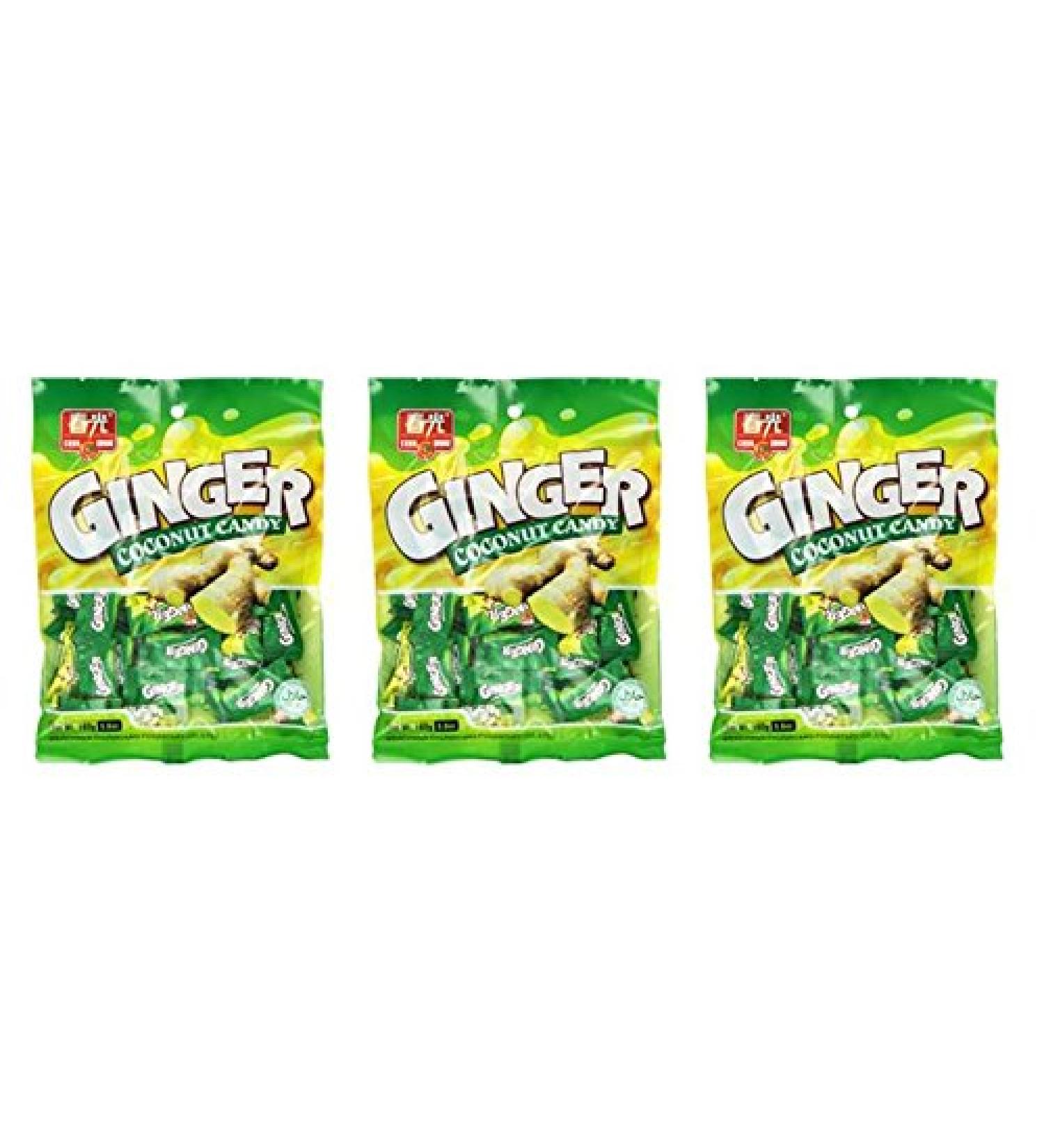 Chun Guang Ginger Coconut Candy, 5.6 Ounce (Pack of 3) Ginger Coconut 5.6 Ounce (Pack of 3)