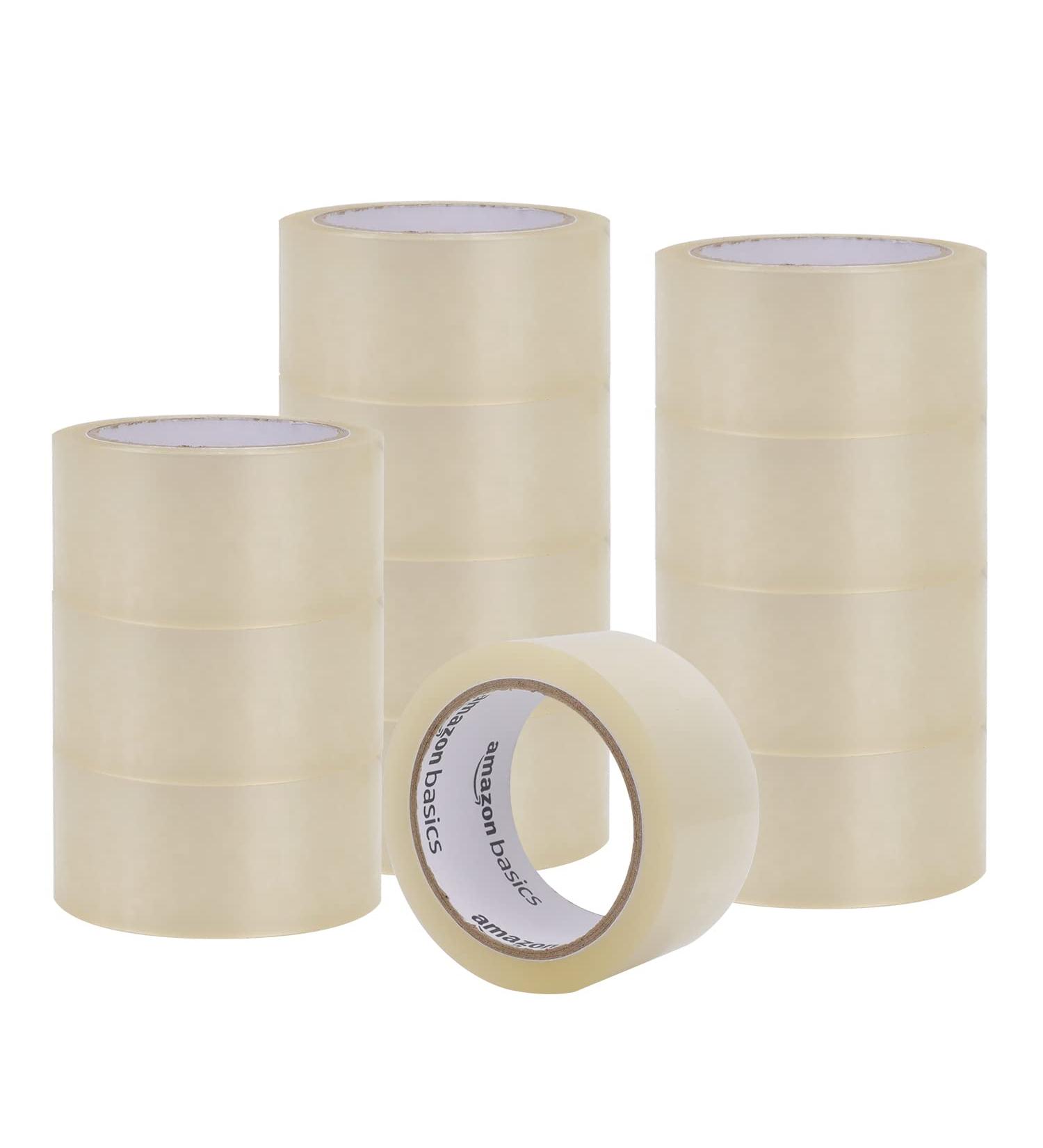 Amazon Basics Packaging Tape  1.9 in x 72.2 yards  1.8mil Thickness (12-Roll)  Clear 12-Roll 1.9in x 72.2yd  1.8mil Thickness - Buy Online on SooperMarket.com