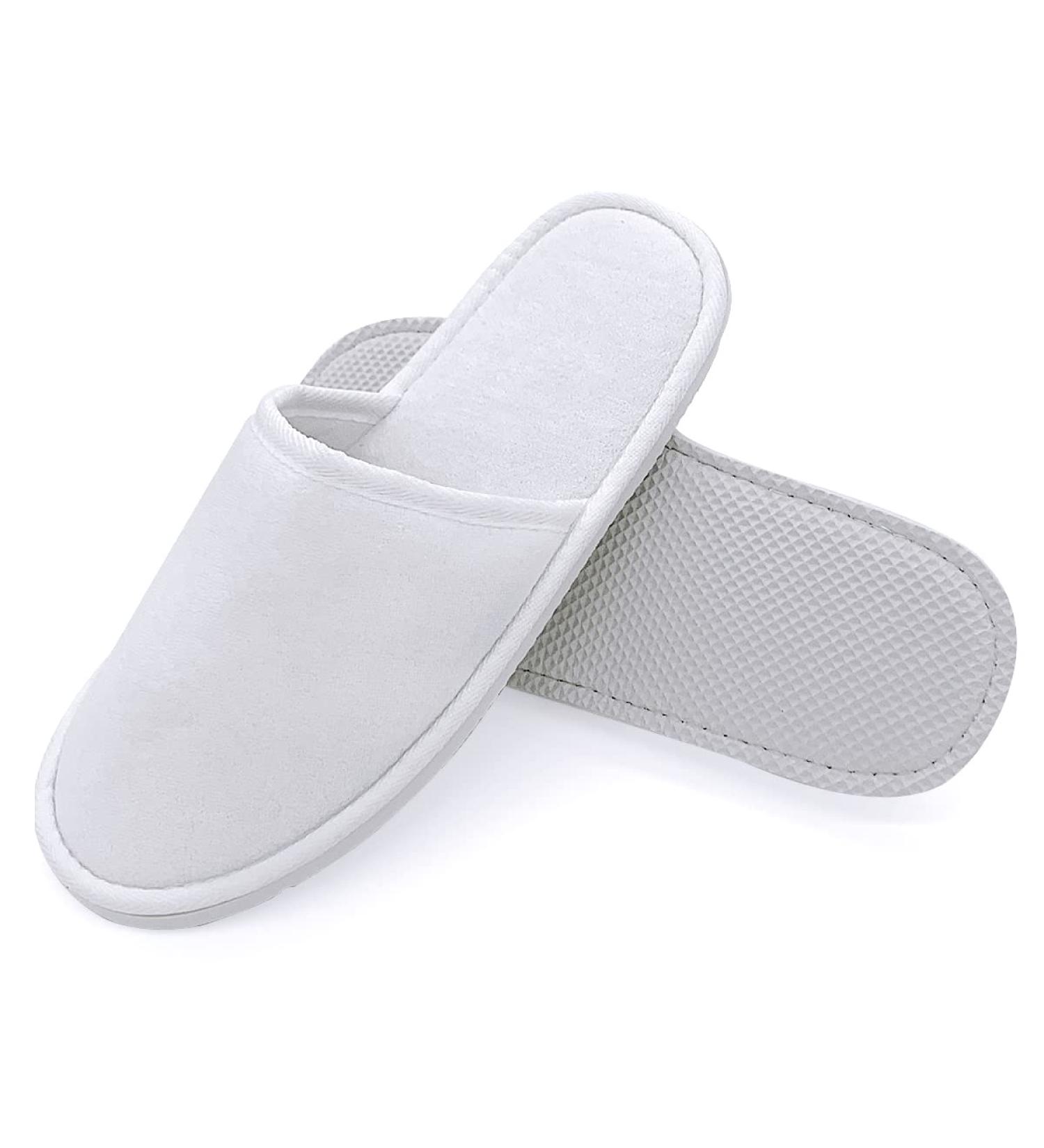 Buy Jomix 2 Pair Unisex Washable Terry Bathing Slippers | Travel & Hotel Slippers | Rusty Festivals | EU Size 40/41 - X-Schmal - White - Buy Online on SooperMarket.com