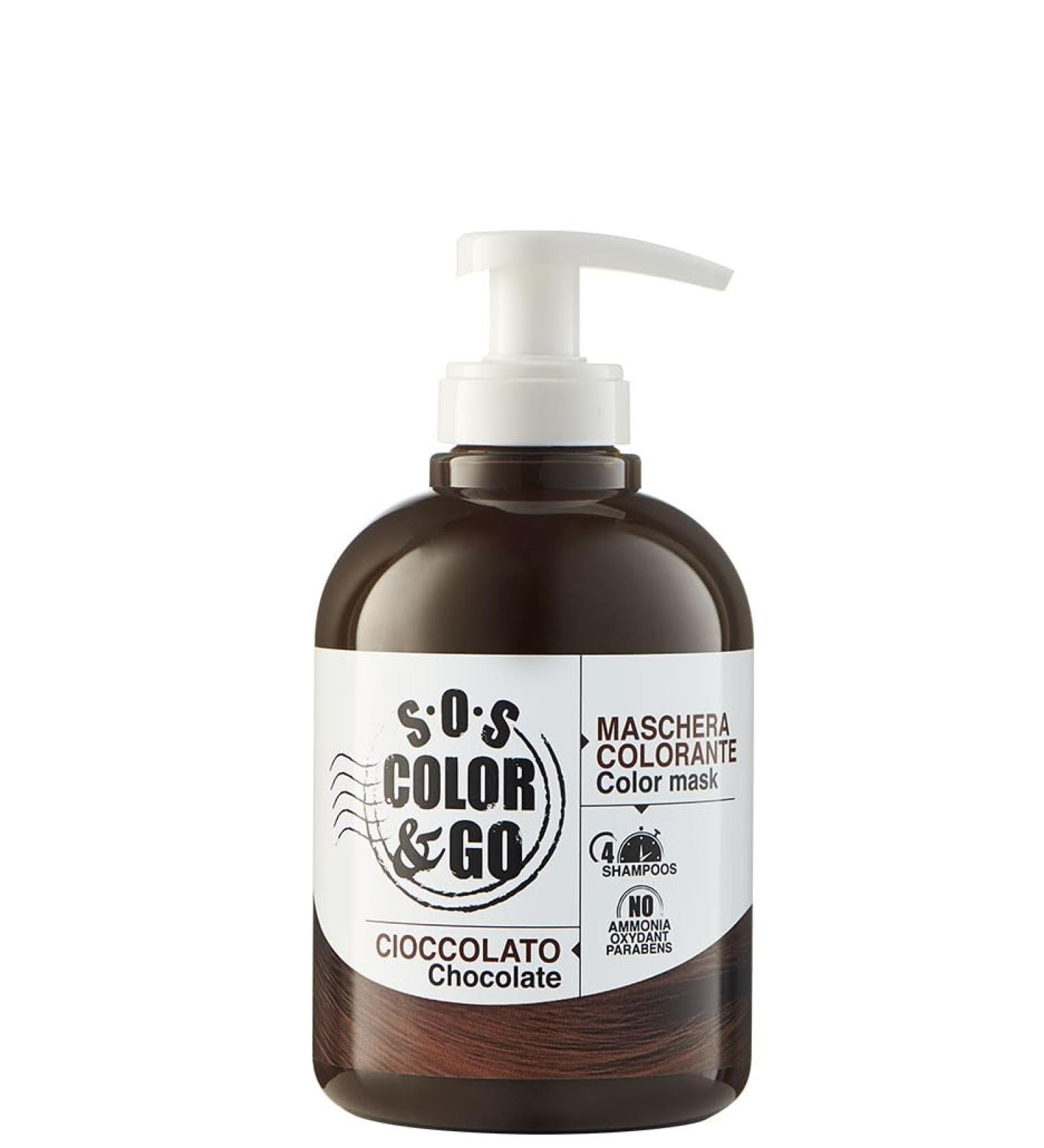 Alama professional S.O.S Color&Go reflektierende und belebende Farbmaske braun (Cioccolato) 300 ml