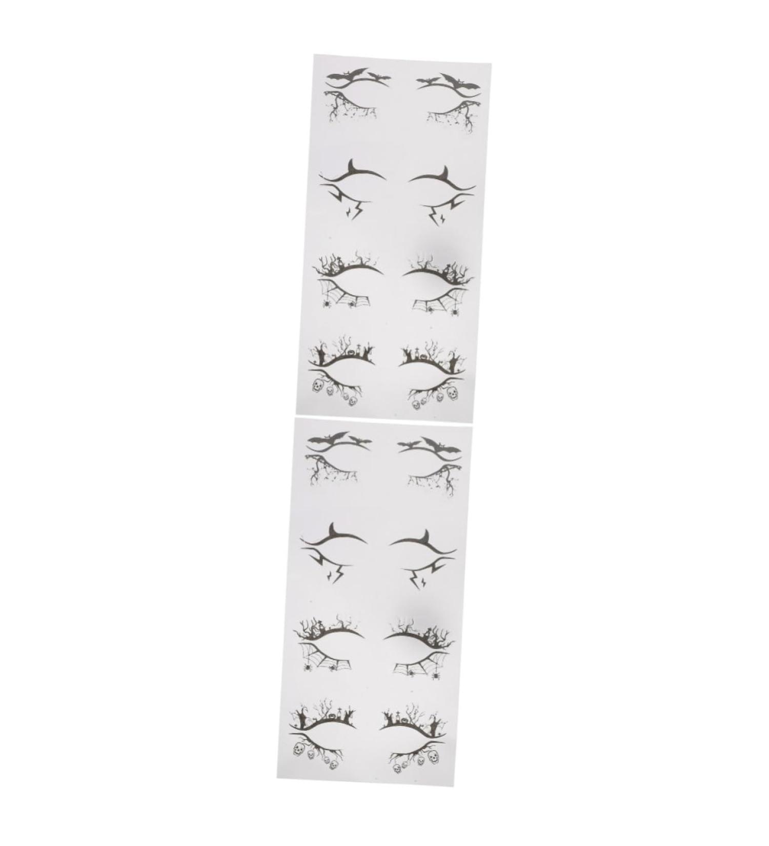 Mikinona 8 Pairs Halloween Eyeliner Stickers Eyeliner Eyeshadow Makeup Sticker Fashion Stickers Black Pvc - Buy Online on SooperMarket.com