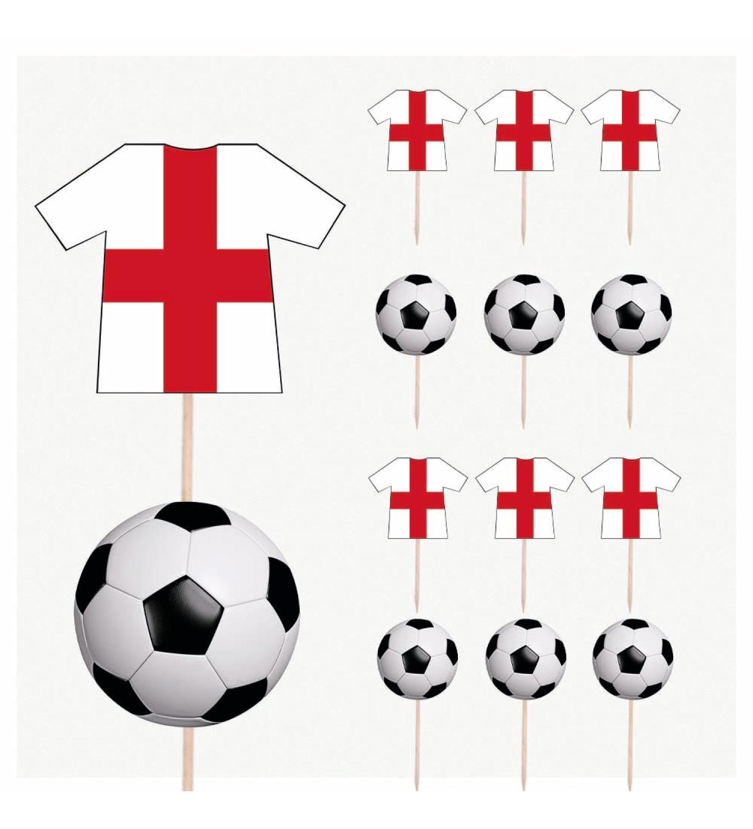 England Football Party Food & Cupcakes Picks Decorations Toppers Euro World Cup (pack of 14) - Buy Online on SooperMarket.com