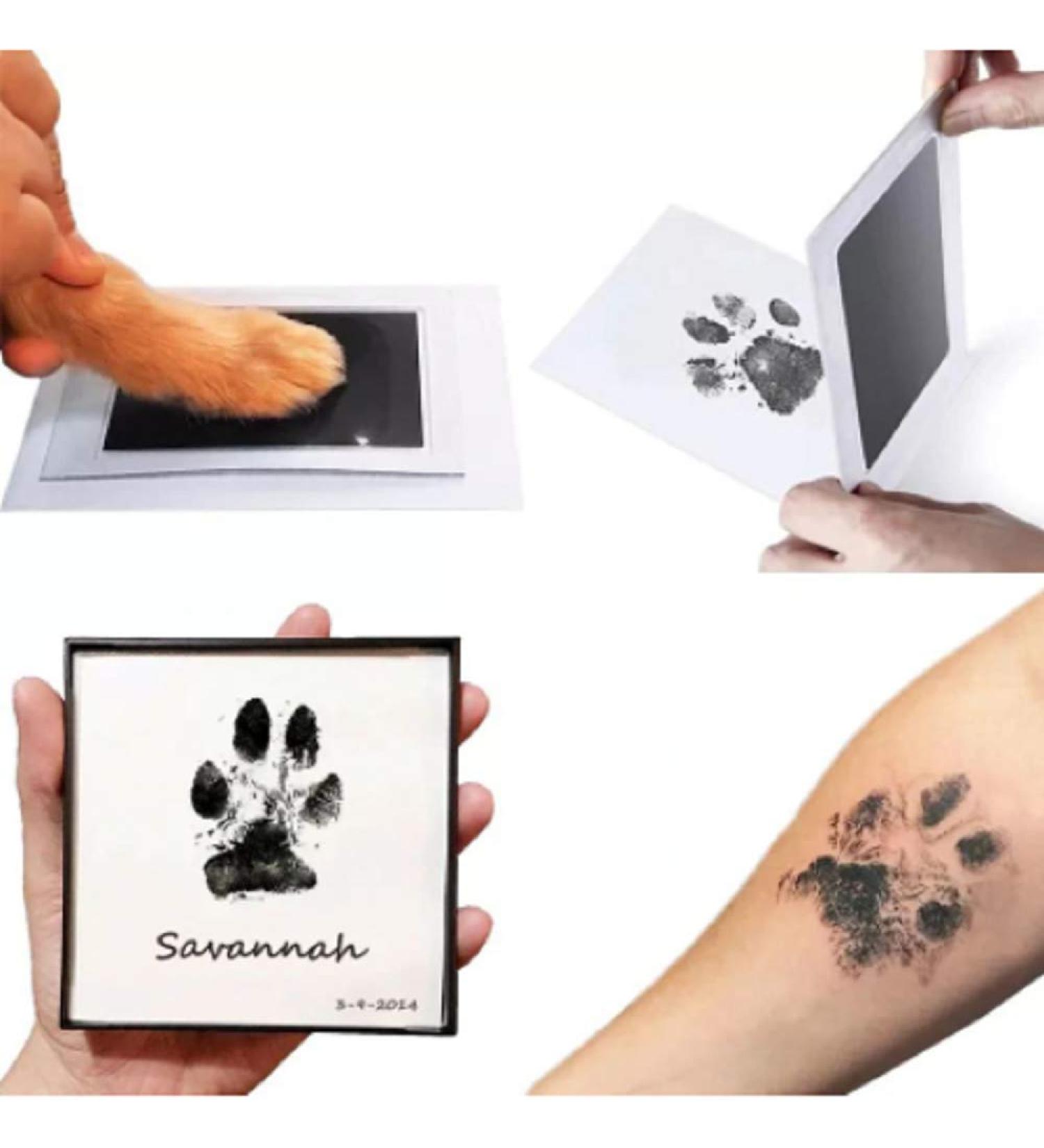 Non-Toxic Baby Footprints & Handprint Inkless Kit | Safe Souvenir for Newborns & Pets | Black Ink | 0-6 Months - Buy Online on SooperMarket.com