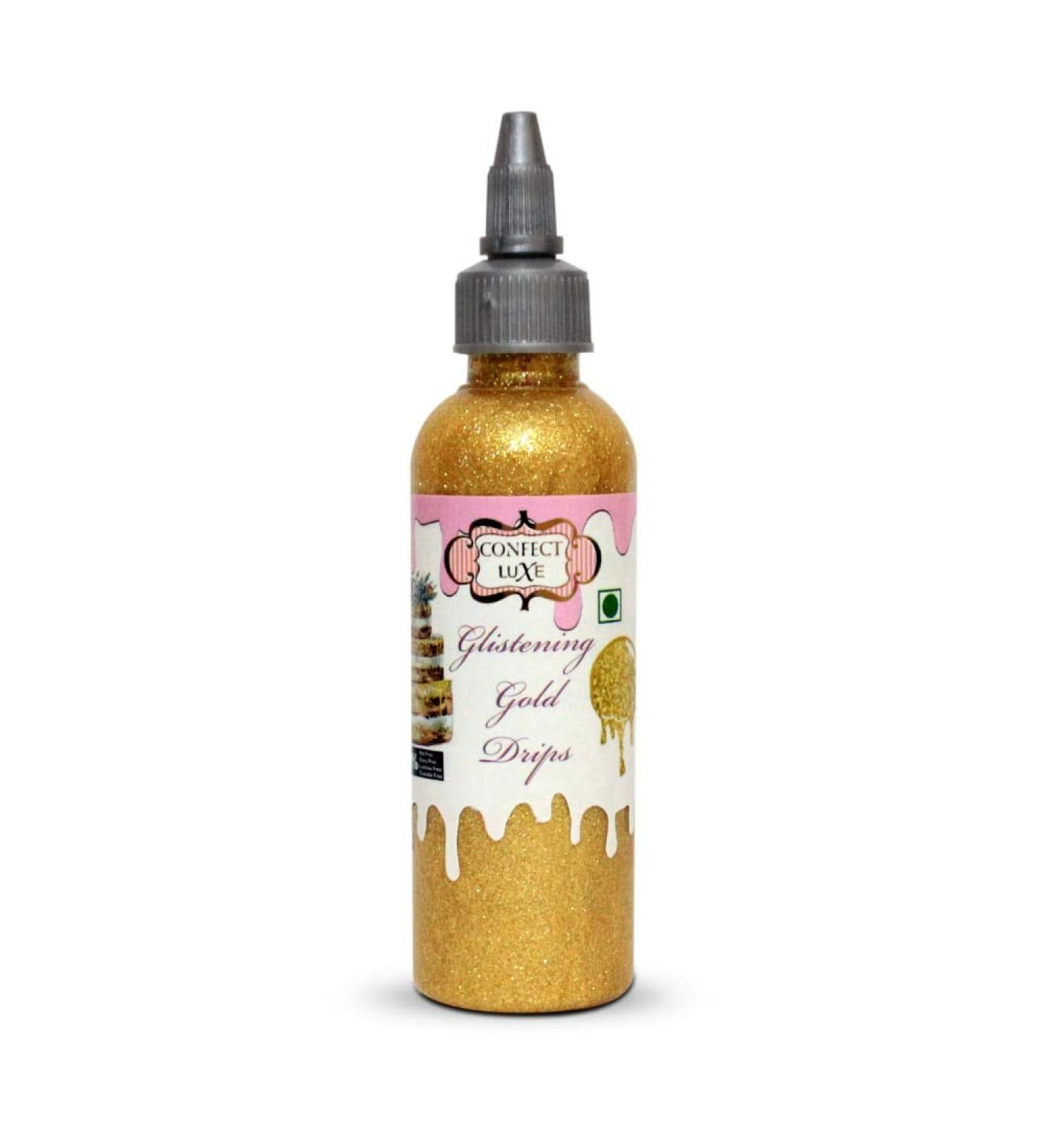 Confect Cake Decorating Drip - Glistening Gold - 3.5 Oz - Buy Online on SooperMarket.com