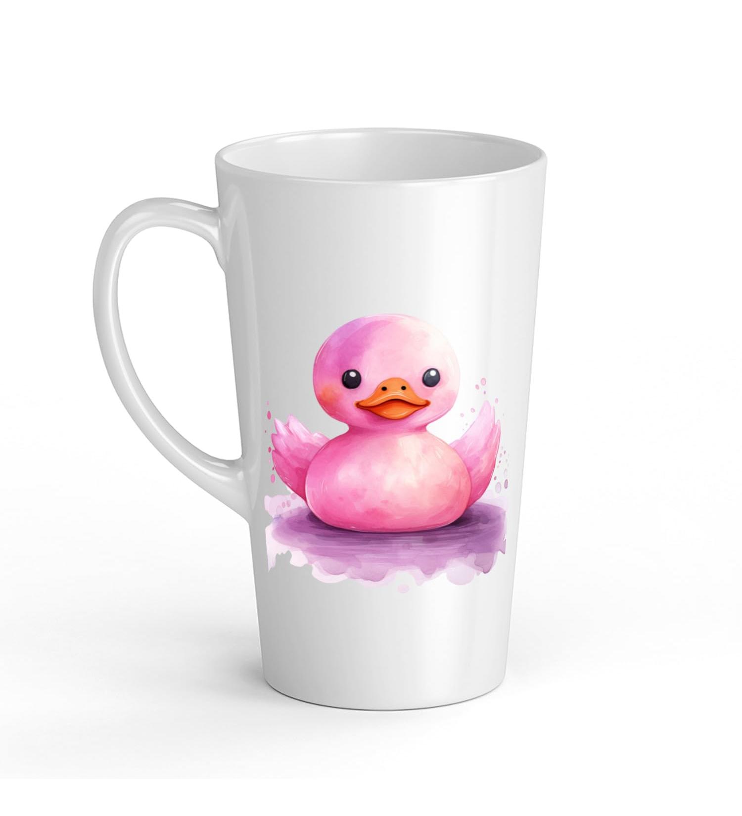White Ceramic Kids Canard Mug - Large 483 ml Perfect for Hot Chocolate or Milk Fun and Easy to Use