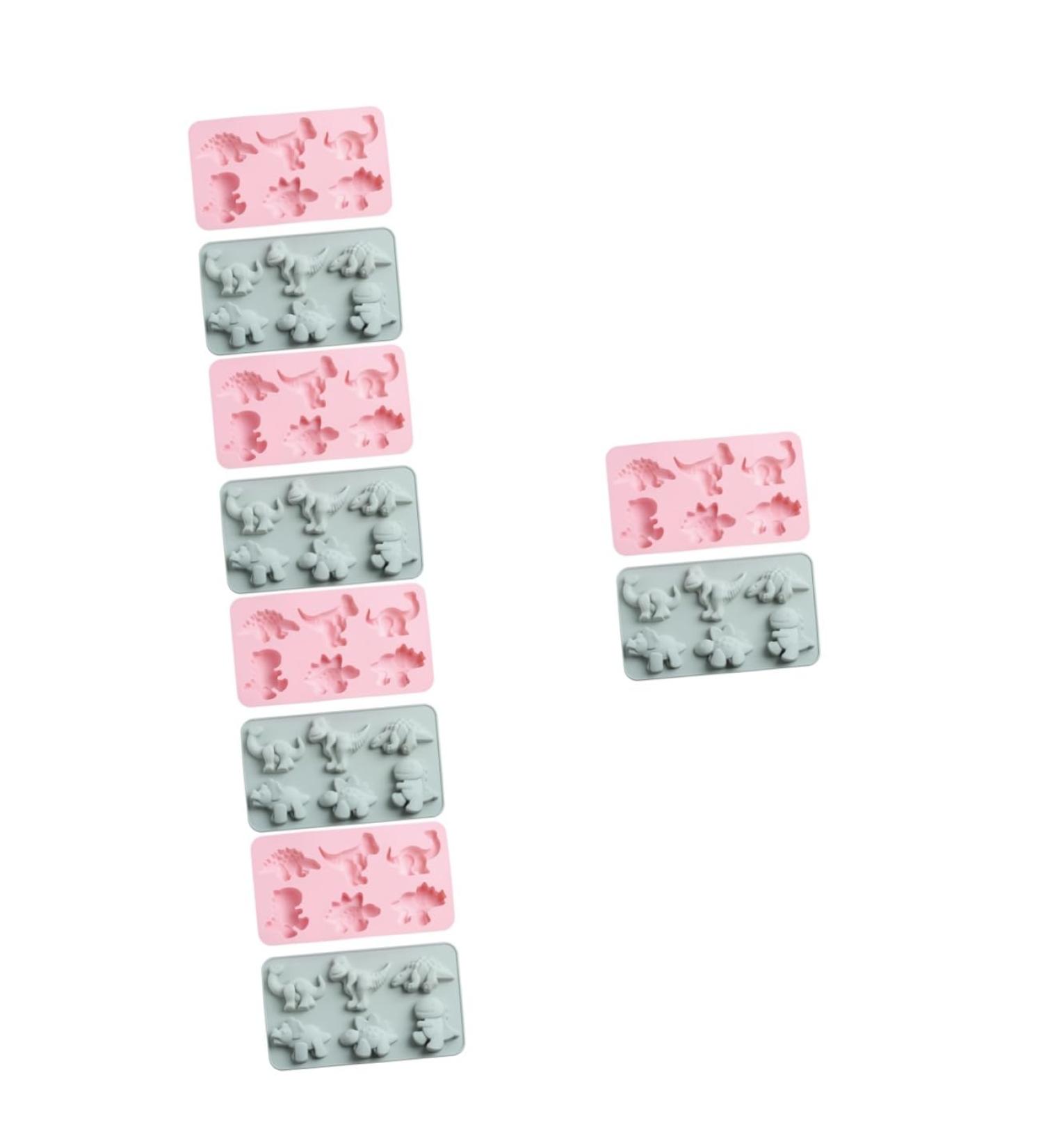 MAGICLULU 3D Birthday Cake Pan 10 Pcs Dinosaur Cake Mold Candy Jelly 3 Cube Moulds 28X16.2CMx5pcs - Buy Online on SooperMarket.com