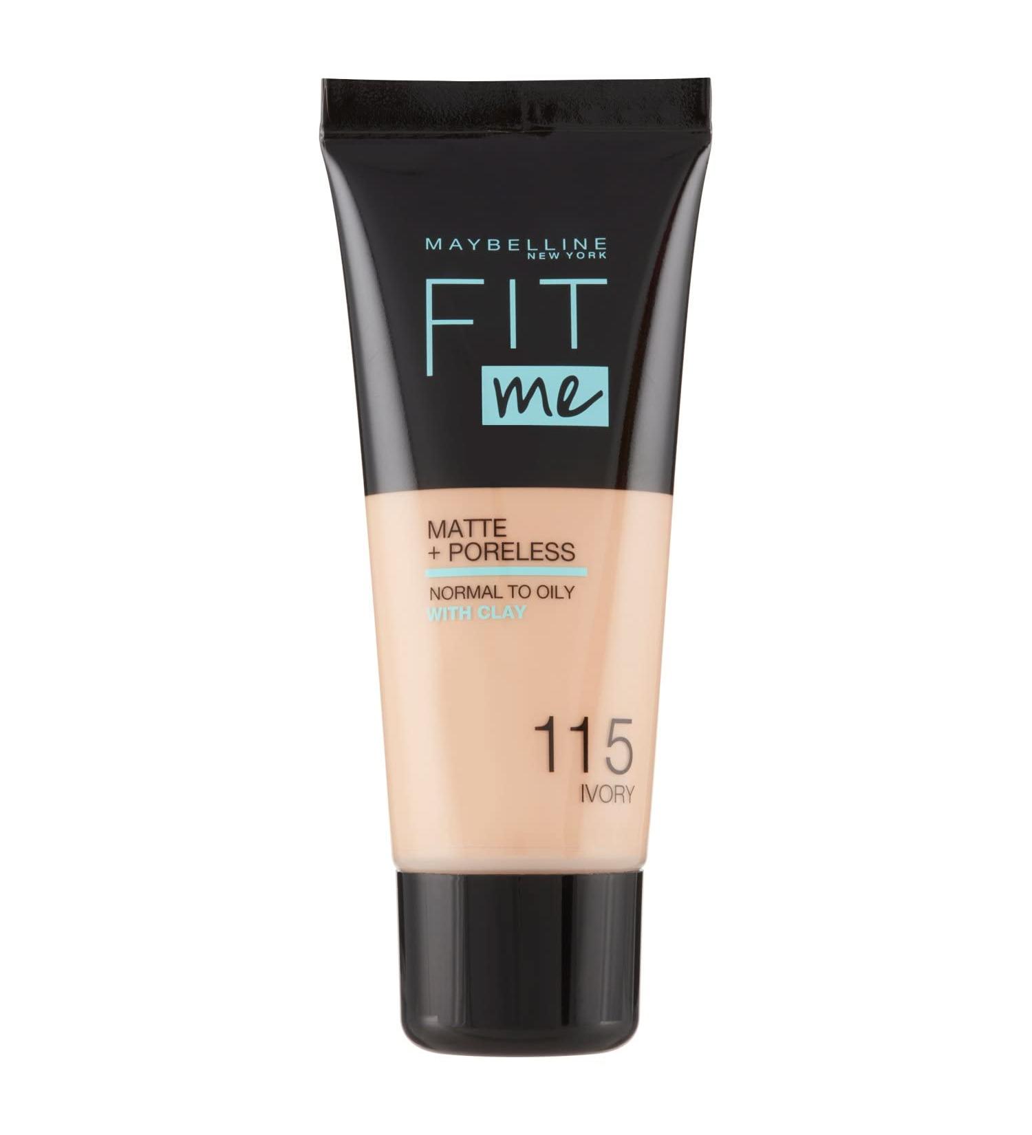 Maybelline Fit Me Matte Foundation 115 Ivory - Refines Pores | 30ml | International Shipping Available - Buy Online on SooperMarket.com