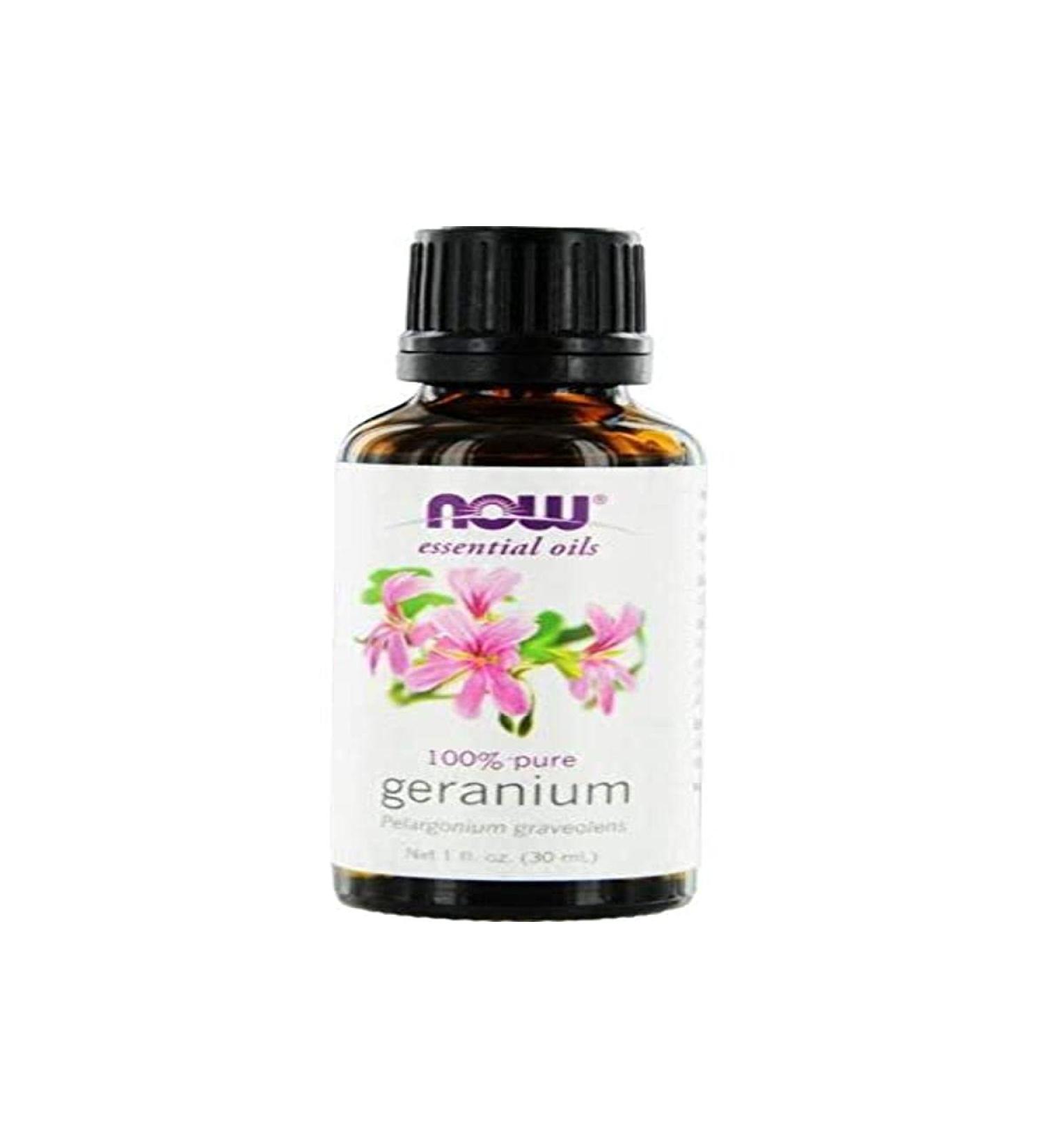 NOW Foods 100% Pure Geranium Oil - Natural Aromatherapy Essential Oil - Buy Online on SooperMarket.com
