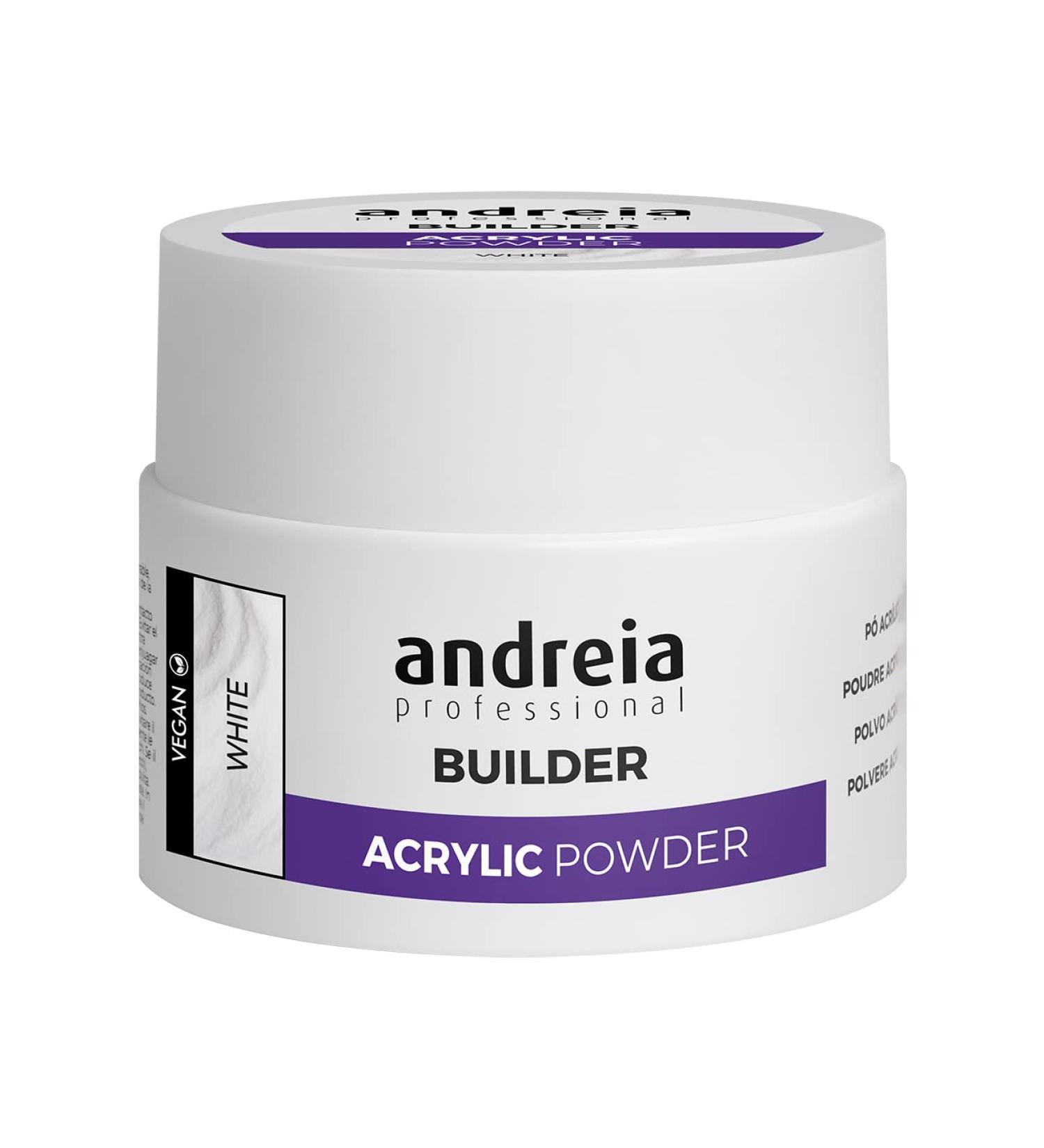 Andreia Professional Acrylic Builder Powder - White 35g | Self-Leveling, Durable, Long-Lasting Nail Extension Powder - Salon Quality - Buy Online on SooperMarket.com