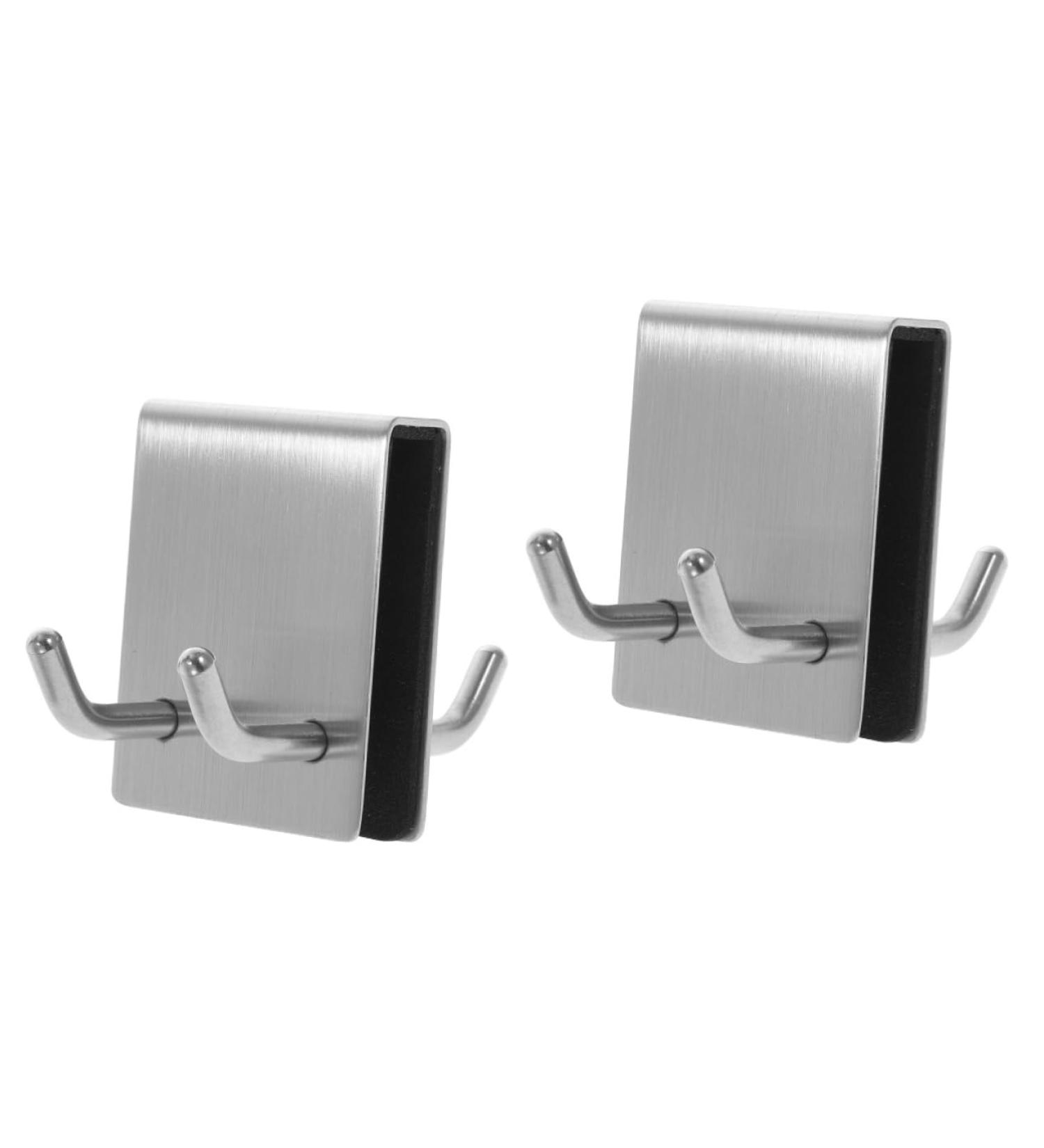Hemoton Shower Hook 2pcs Glass Door Hook Wreath Hanger Coat Hangers Towel Hooks Black Hat Hooks Cabinet Door Coat Hook - Buy Online on SooperMarket.com