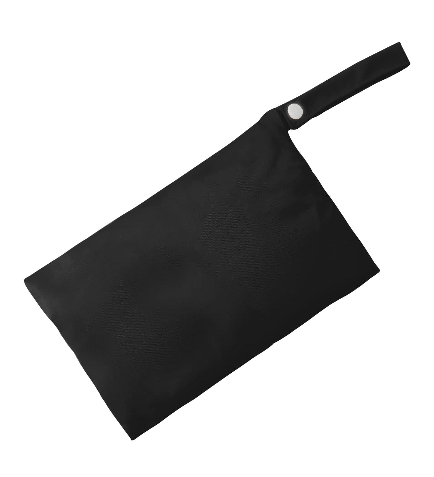 CHEERYMAGIC Wet Bag Baby Cloth Nappy Wet Bags Waterproof Wet Dry Bag Outdoor Organiser Bag for Baby Items 2 Zipper Pockets Washable Travel Dry Wet Bag for Beach Pool Daycare Gym A4-CSNBD (Black) - Buy Online on SooperMarket.com