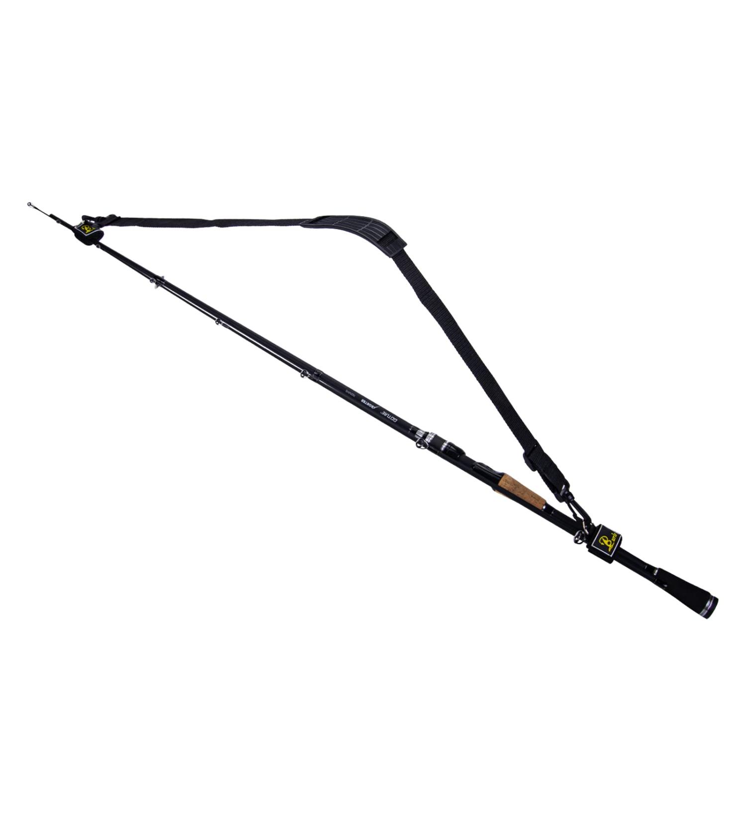 Adjustable Fishing Rod Carry Strap | Shoulder Belt Sling for Fishing Pole | Black Wrap - Buy Online on SooperMarket.com