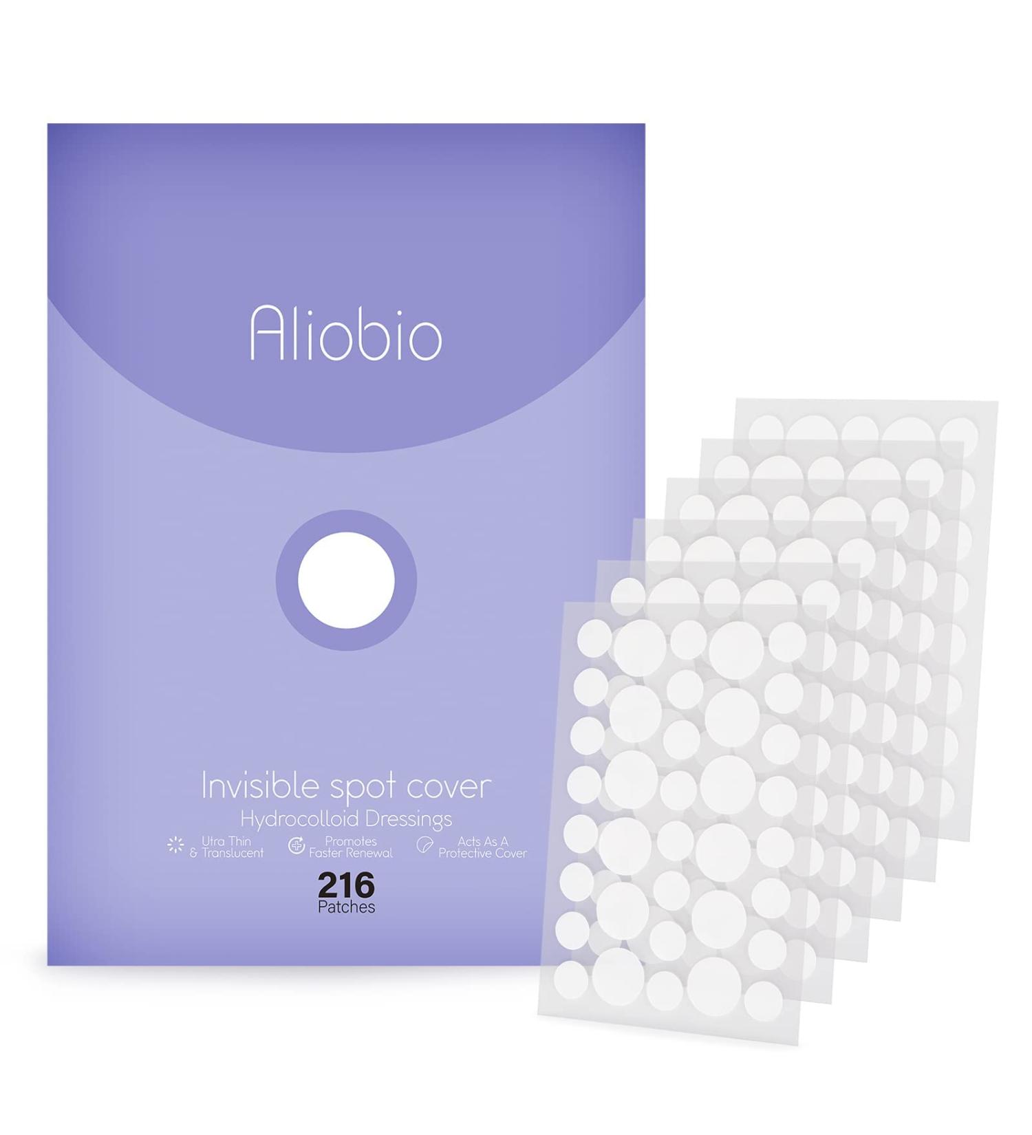 Aliobio Hydrocolloid Pimple Patches - 216 Invisible Acne Stickers - Purple (6 Sheets) - Buy Online on SooperMarket.com