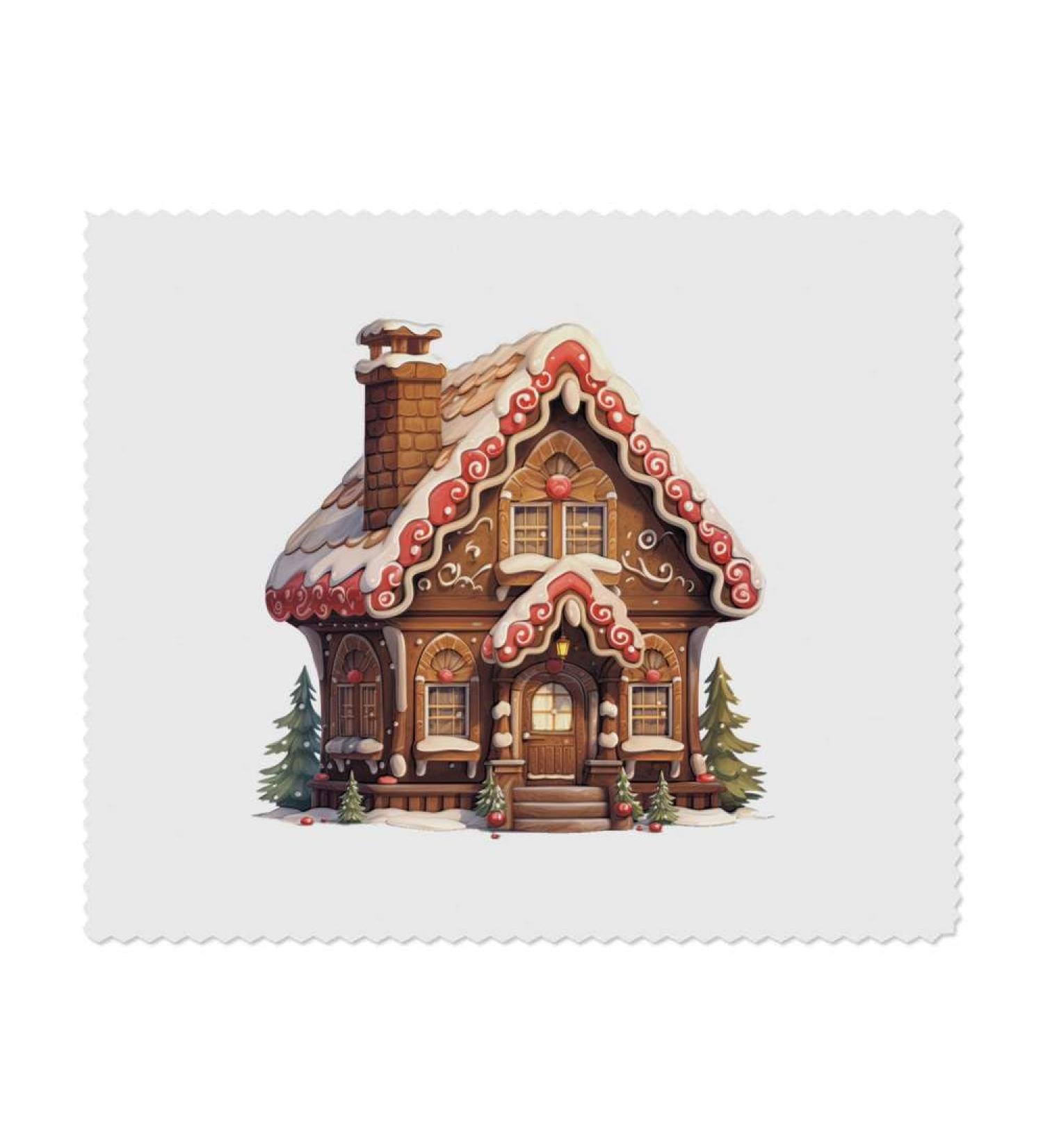 Buy 2 Pack Gingerbread House Microfiber Lens & Glasses Cleaning Cloths - Perfect for Clean Lenses & Screens | International Shipping Available - Buy Online on SooperMarket.com