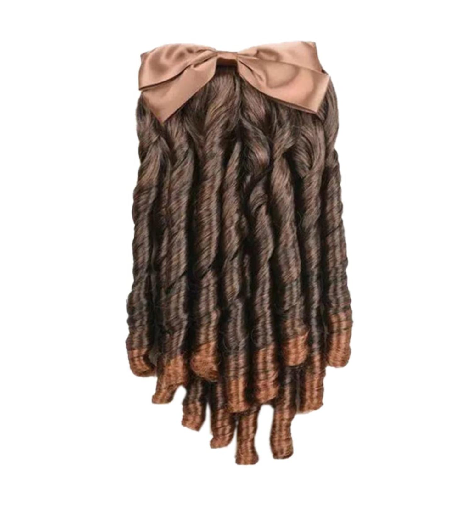 Liummrcy. Hair Extensions Ponytail Hairpiece with Bow Spiral Curl Synthetic Historical Colonial Lady Costume Wig. - Buy Online on SooperMarket.com