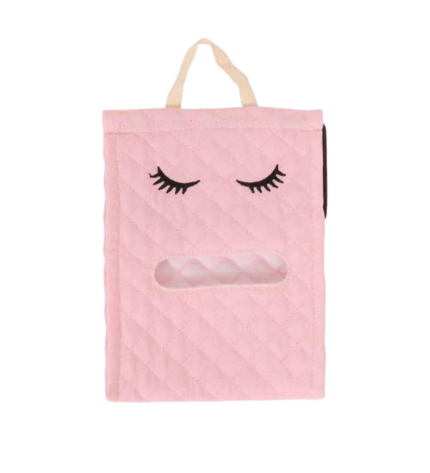 Toilet Paper | Hangable Cotton Cute Eyelash Shape Toilet Paper Organizer for Bathroom | Toilet Paper Dispenser Box for Camping Bathroom RV Car Travel No Glue or Drill Needed Dalynn Pink - Buy Online on SooperMarket.com