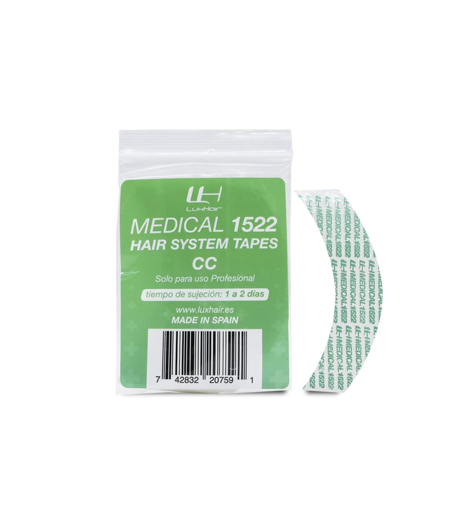 LuxHair Medical 1522 Hypoallergenic Adhesive Tapes for Wigs and Extensions Lasts 2 Days Skin-Friendly Double Sided Adhesive - Buy Online on SooperMarket.com