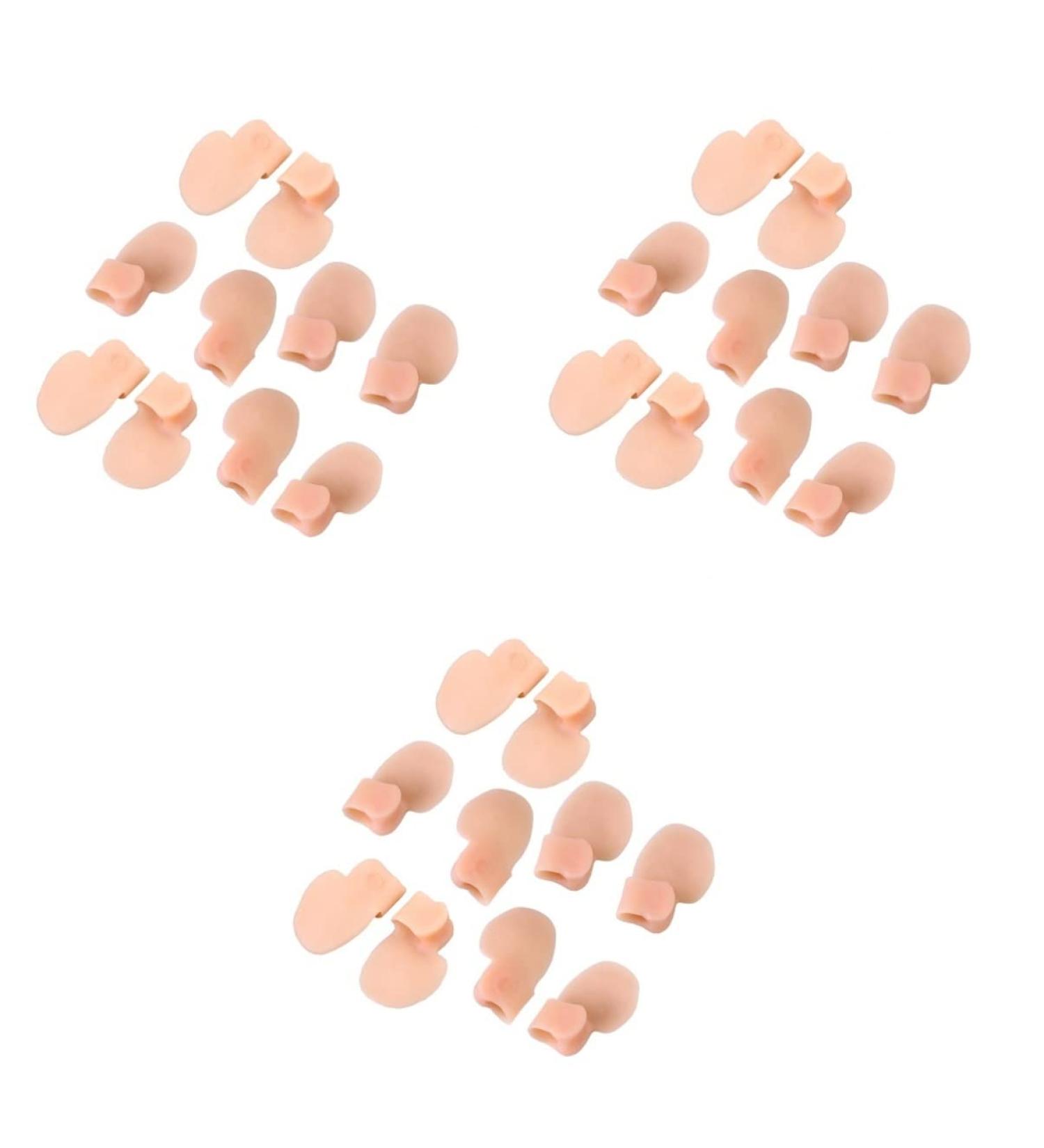 30-Piece Shoe Insole Spacer Set for Bunion Relief and Toe Alignment - Nude, Medium Size - Pedicure Tool for Men and Women - Buy Online on SooperMarket.com