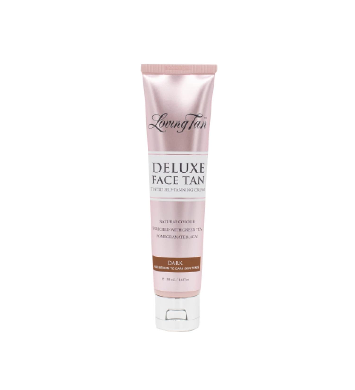 Loving Tan Deluxe Face Tan - Dark | Natural Sun-Kissed Glow | Fast-Drying Formula - Buy Online on SooperMarket.com