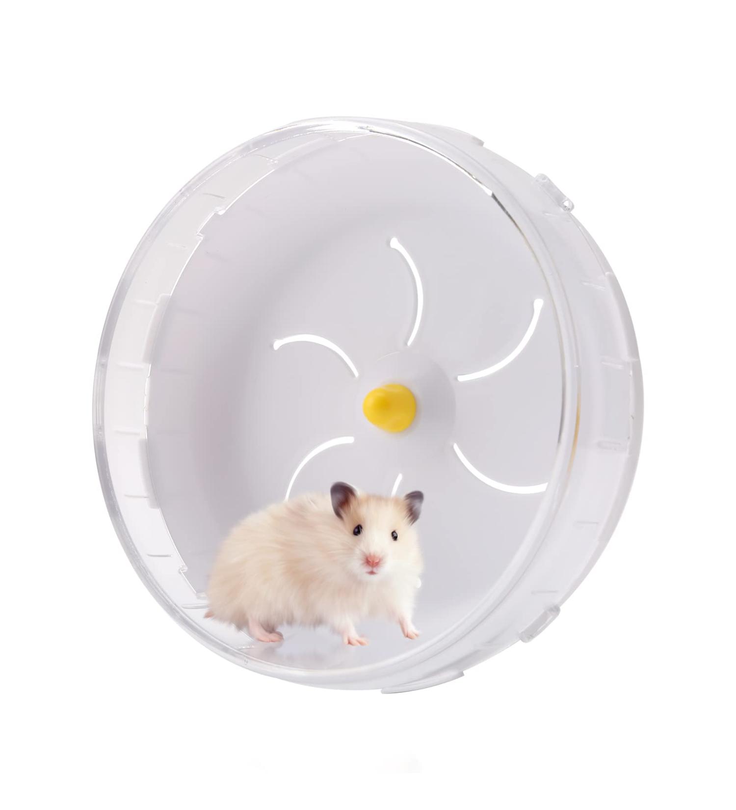 Silent 21cm Hamster Exercise Wheel for Small Pets - Quiet Jogging Wheel for Hamsters, Gerbils, Mice - Large Spinner for Sports and Running - Buy Online on SooperMarket.com