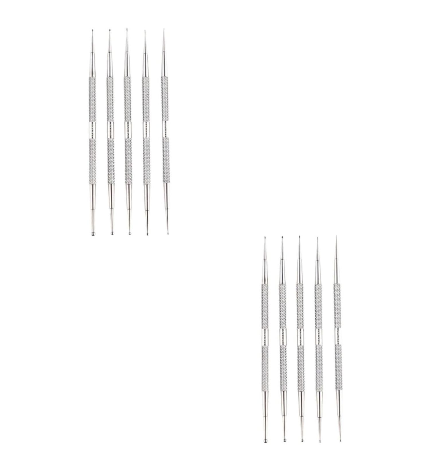 DOITOOL 10 Pcs Nail Art Drill Pen Glitter Gel Nail Molding Gel Nail Drill Point Pen Dotting Tools for Nails Nail Gel Polish Practical Manicure Tool To Rotate Stainless Steel Glue Pen Alloy - Buy Online on SooperMarket.com