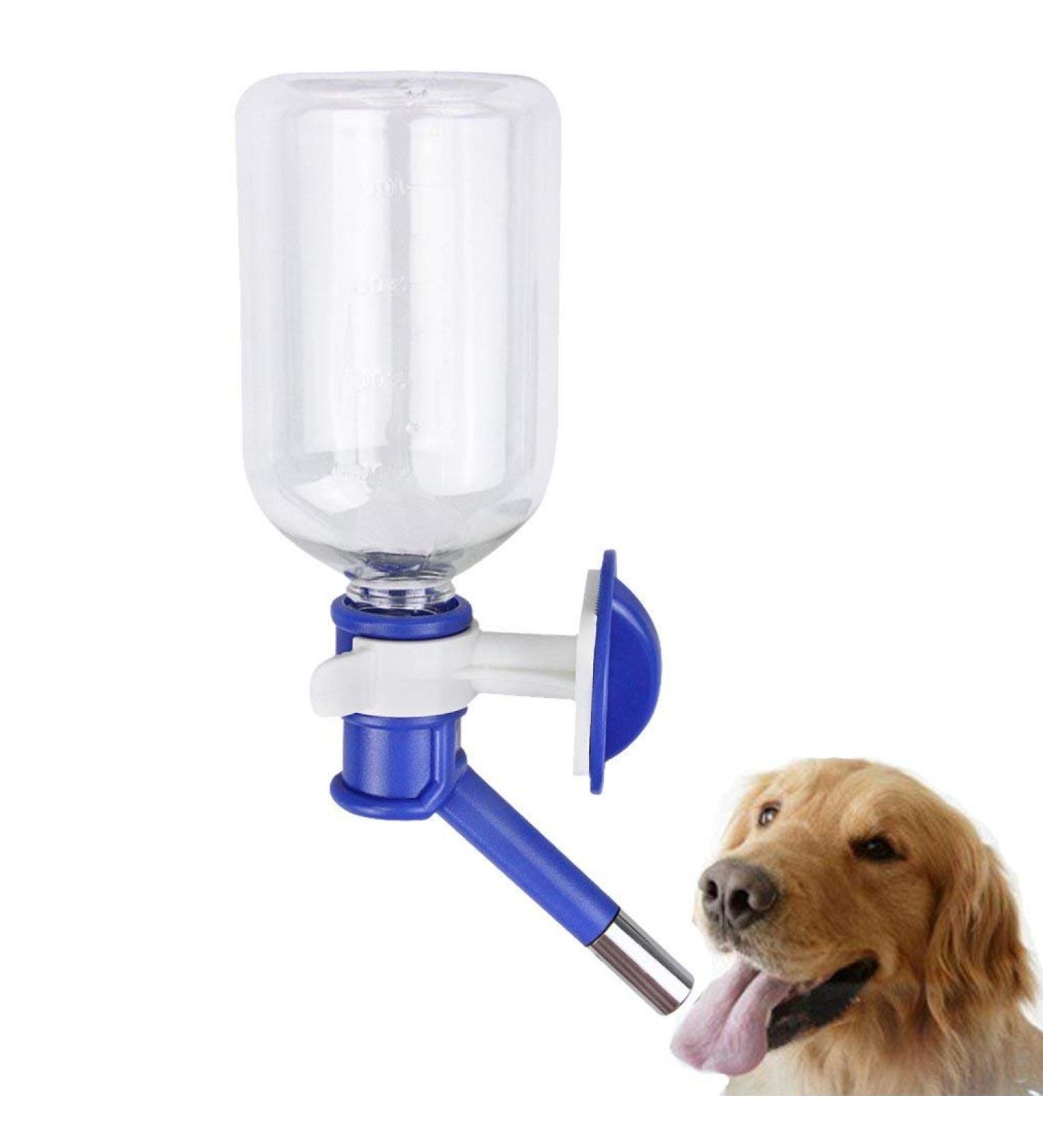 500ml Pet Water Bottle - No Drip Automatic Feeder for Small Animals - Leak Proof, Hanging Dispenser for Dogs, Cats, Rabbits, Hamsters, Hedgehogs - BPA Free, Blue - Buy Online on SooperMarket.com