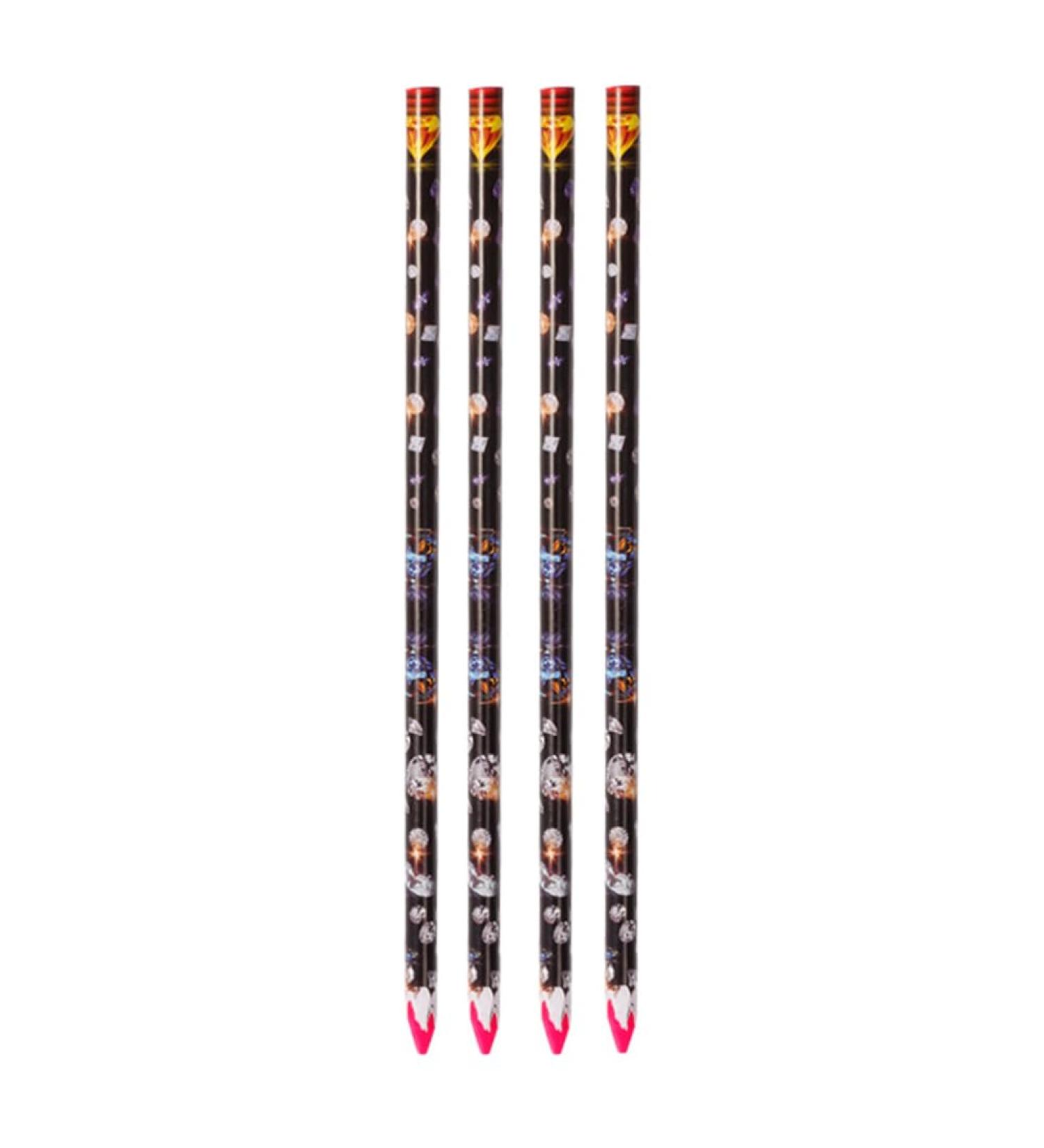 AMZLORD 4/12PCS Pen with Pencil Sharpener Rhinestone Picker Pencil Set Dotting Wax Pen Nail Dotting Wax Pen for Crafts Rose Red - Buy Online on SooperMarket.com
