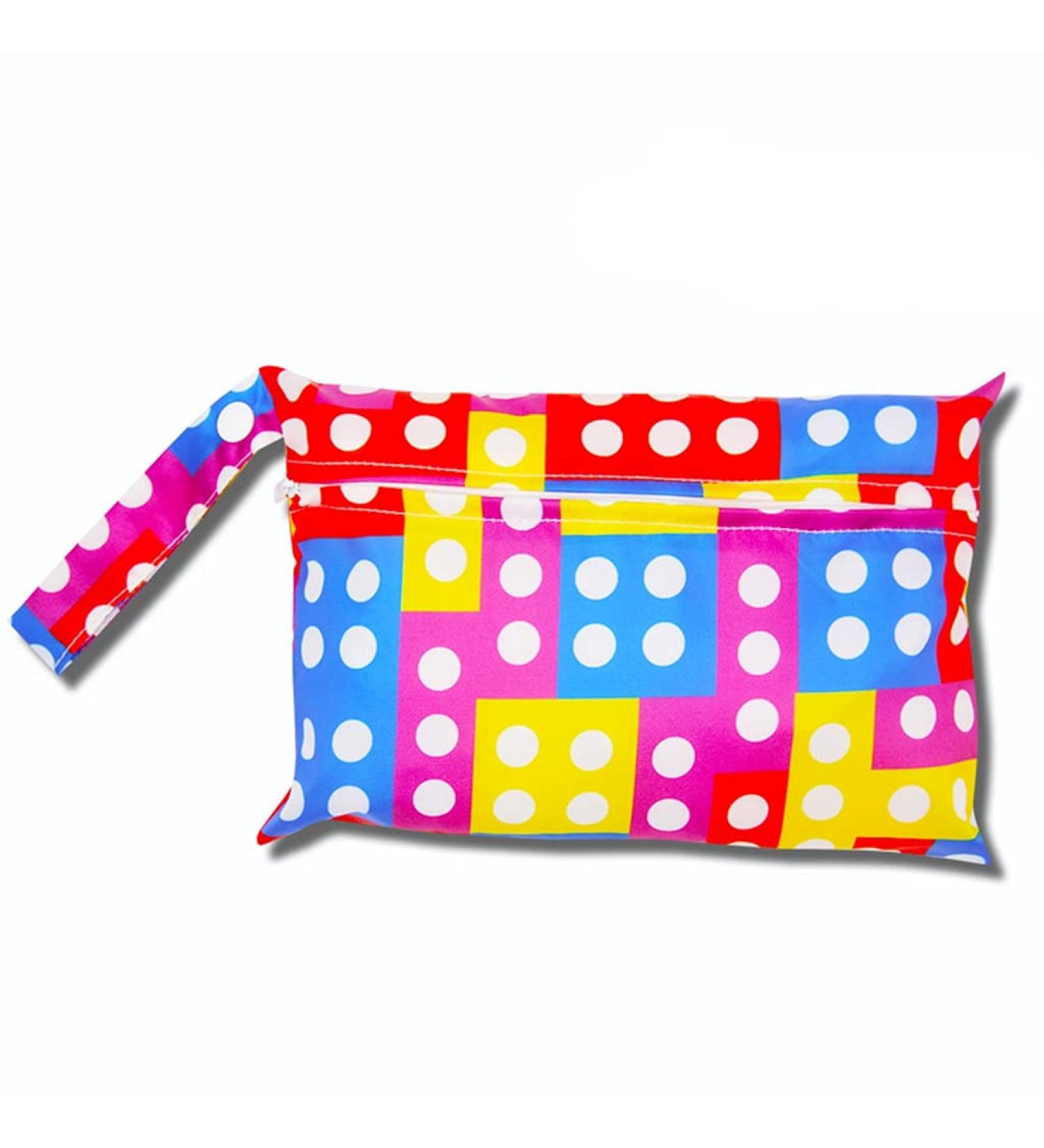Egurs Wetbag Waterproof Reusable Diaper Bag - Nappy Bag for Travel | 22x15cm Rubik's Cube Design - Buy Online on SooperMarket.com