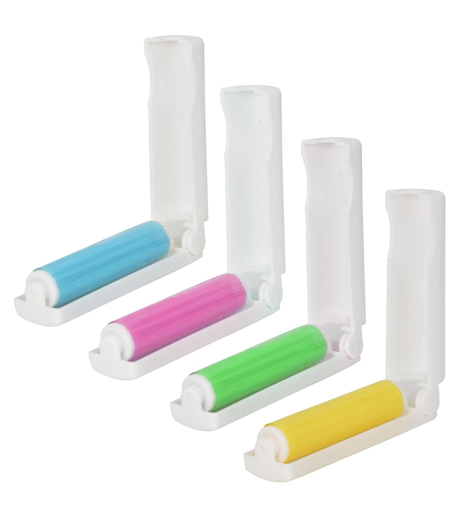 4-Piece Reusable Washable Lint Roller Set - Portable Sticky Rollers for Furniture Carpets & Clothes Cleaning - Buy Online on SooperMarket.com