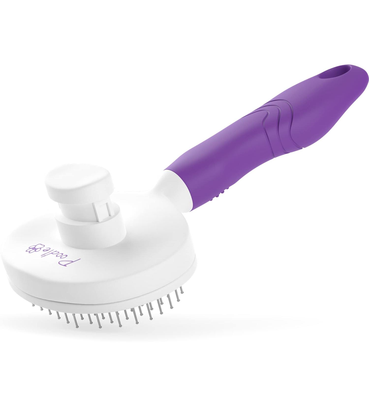 Poodlie Self Cleaning Pet Brush - Shedding Dog & Cat Grooming Tool - Buy Online on SooperMarket.com