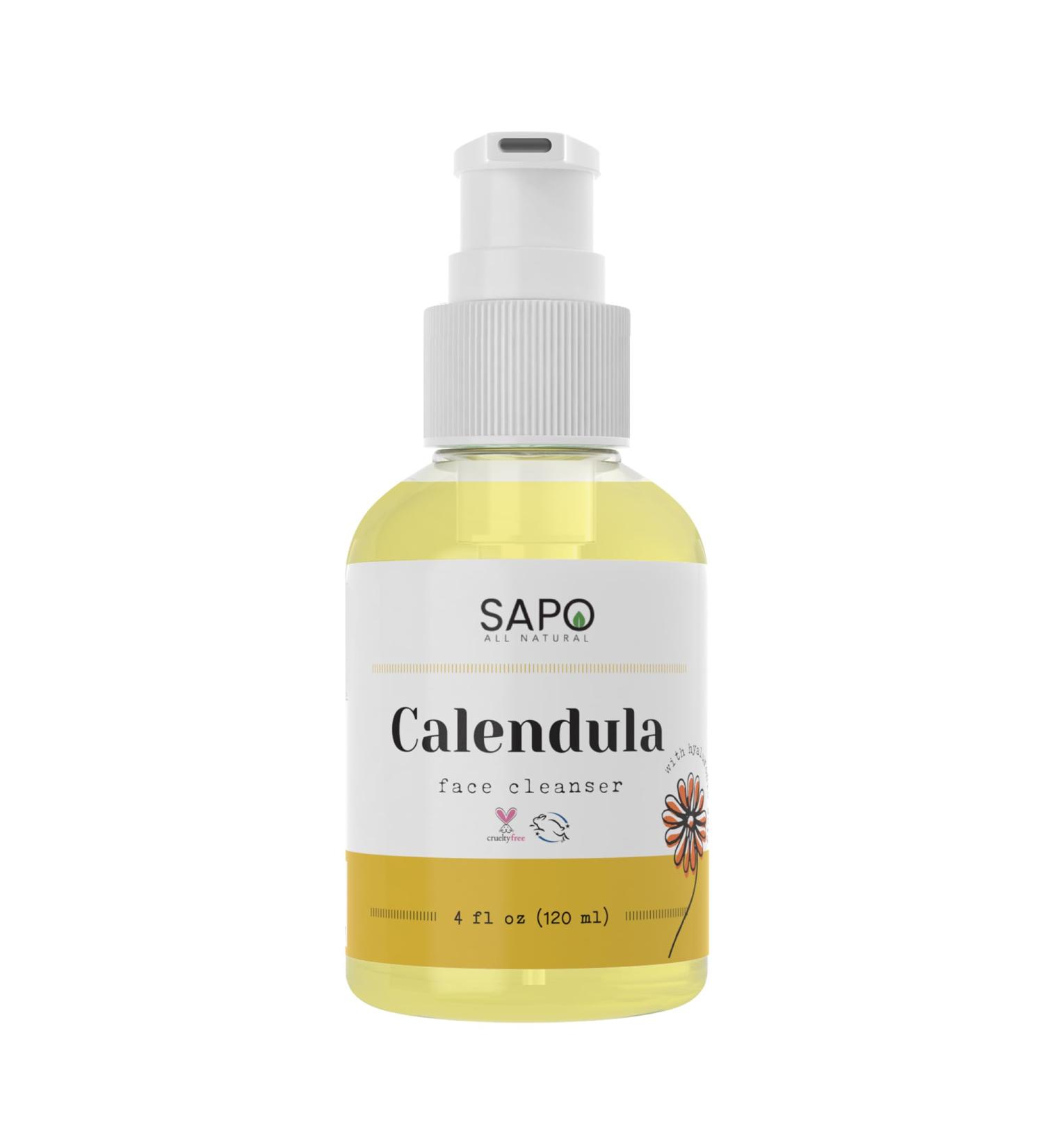 Calendula Face Cleanser - Soothing Facial Wash for Acne & Sensitive Skin with Hyaluronic Acid - 4 Fl Oz - International Shipping Available - Buy Online on SooperMarket.com