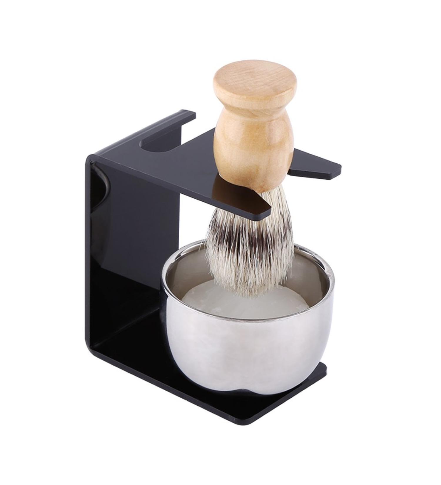 Classic Shaving Set for Men | Black Razor Holder Nylon Brush & Stainless Steel Bowl | Double-Sided Safety Razor | Luxury Grooming Kit - Buy Online on SooperMarket.com