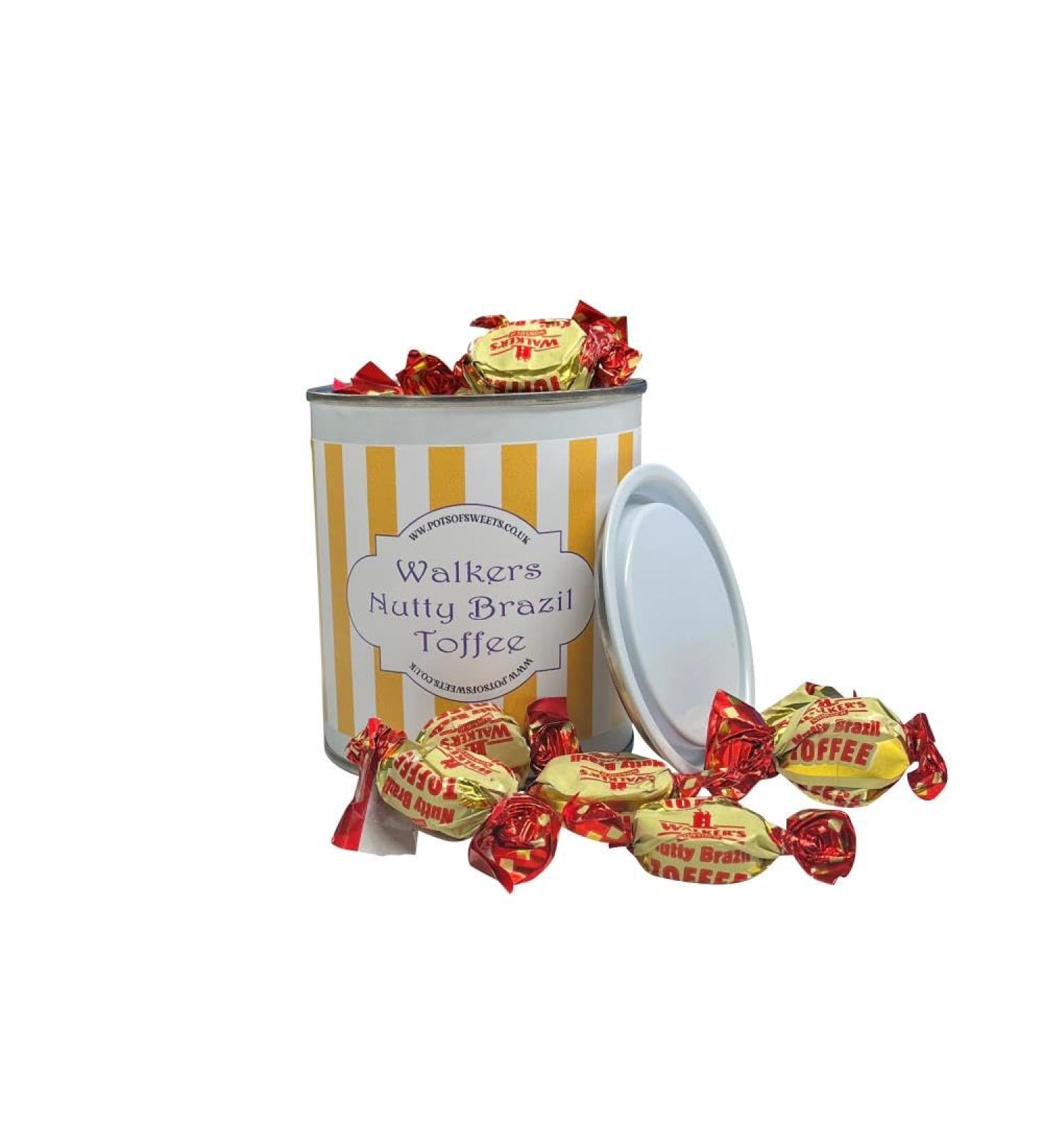 250g Nutty Brazil Toffee Tin - Walkers Individually Wrapped Toffees - Buy Online on SooperMarket.com