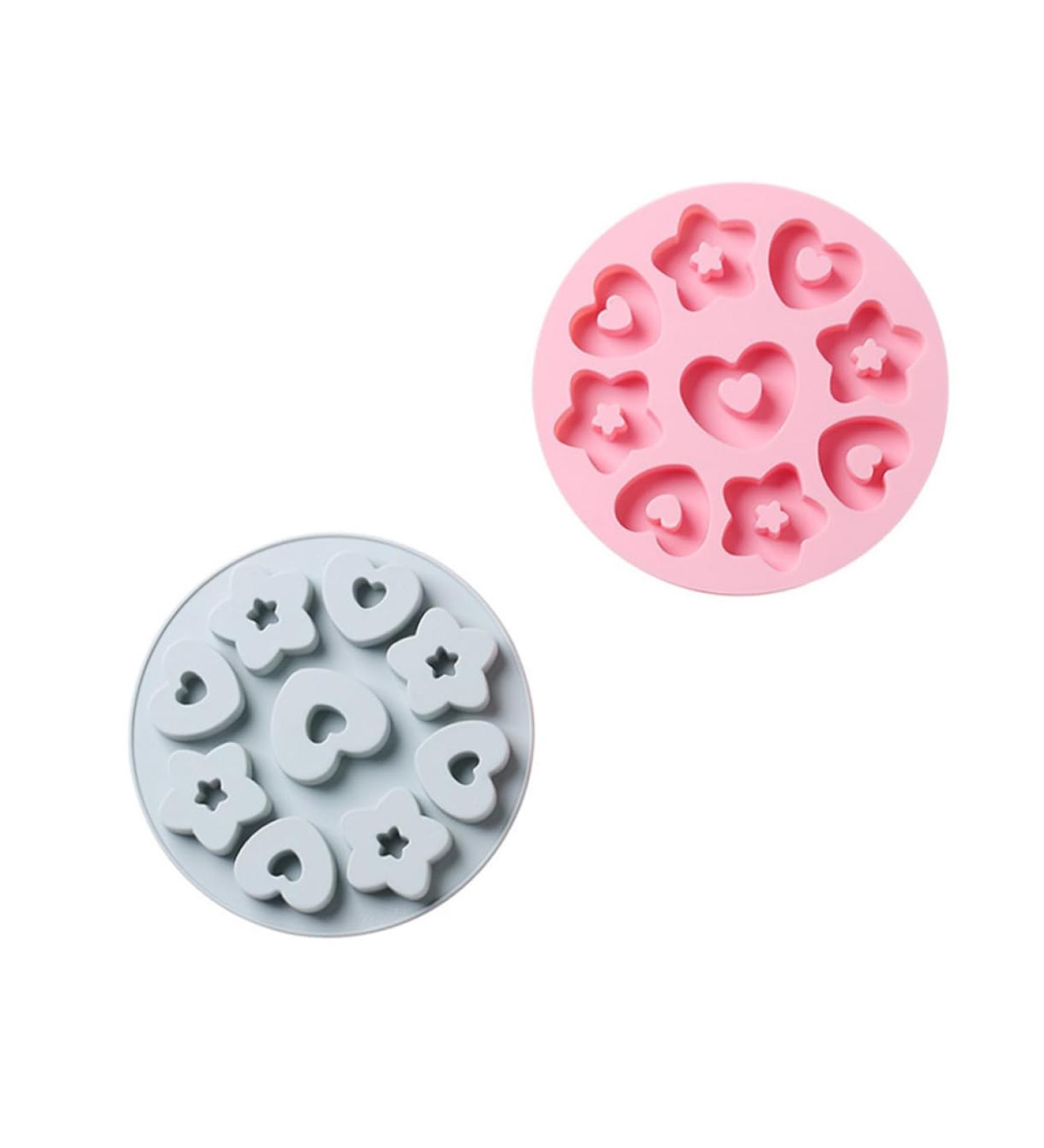 Zerodeko 2pcs Donut Mold Silicone Molds Heart Decor Heart Cake Pan Heart Pudding Mold De para Gelatinas Biscuits Mold Biscuits Mould Fondant Mold Fudge Food Supplement Box Silica Gel Baby 20.5X20.5X2CM - Buy Online on SooperMarket.com