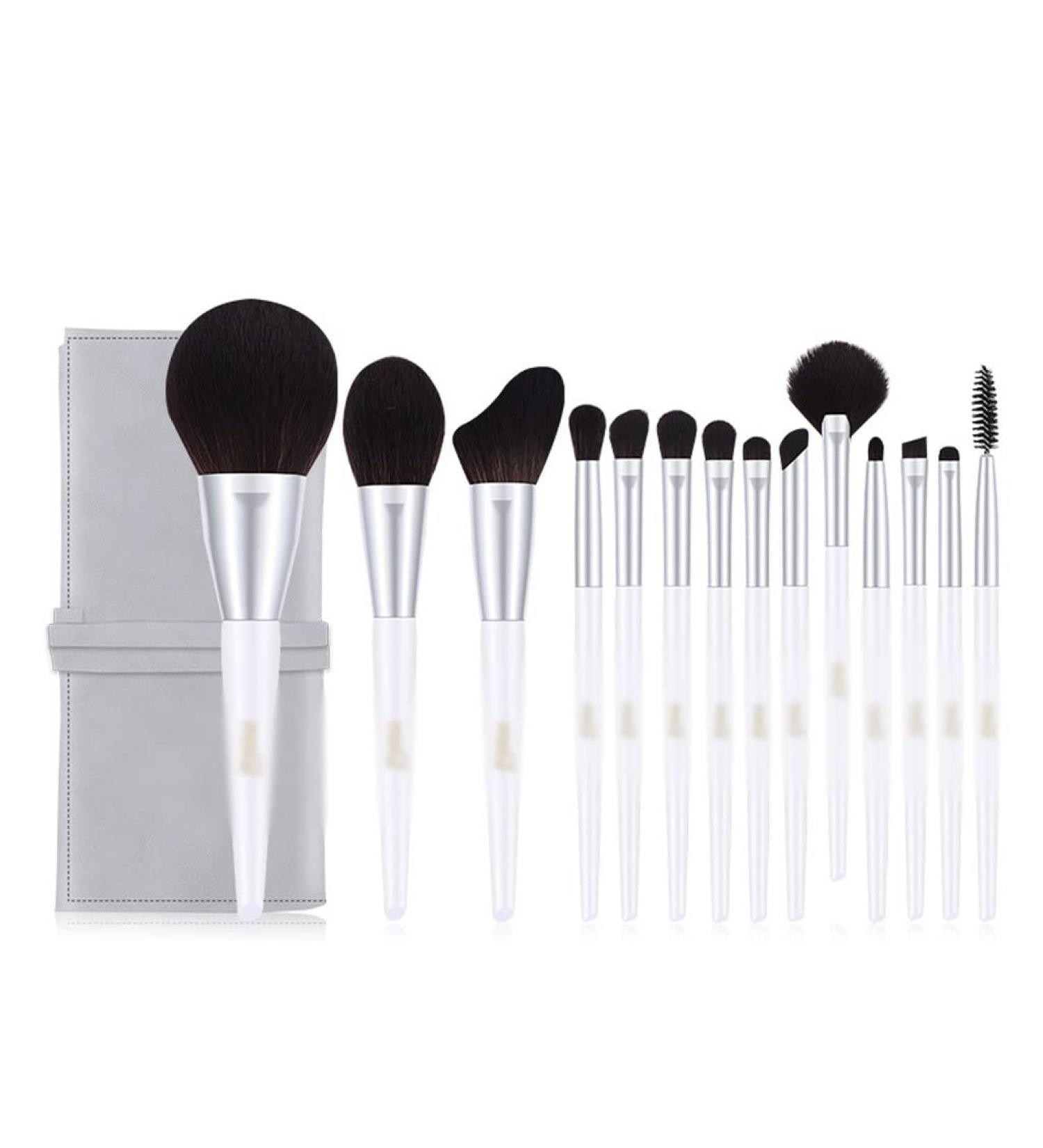 DFHBFG 14-Piece Makeup Brush Set | Complete Eye Shadow Blush & Powder Brushes | Premium Beauty Tools for Flawless Makeup Application - Buy Online on SooperMarket.com