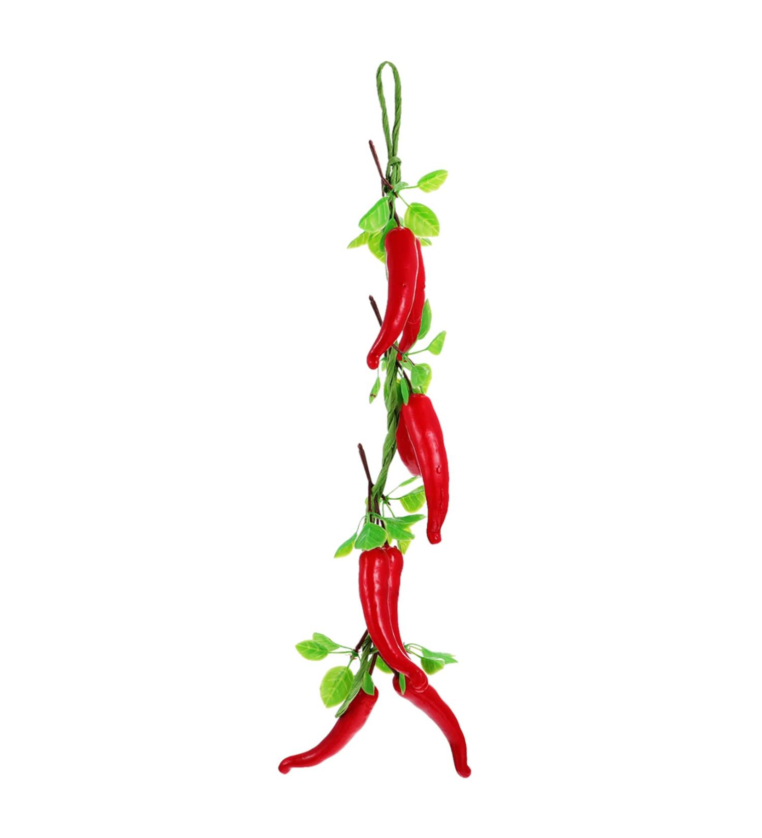 Cabilock 1 Bunch Wall Decoration Pendant Plant Decor Red Decorations Mini Toy Pepper Pendant Sling Artificial - Buy Online on SooperMarket.com
