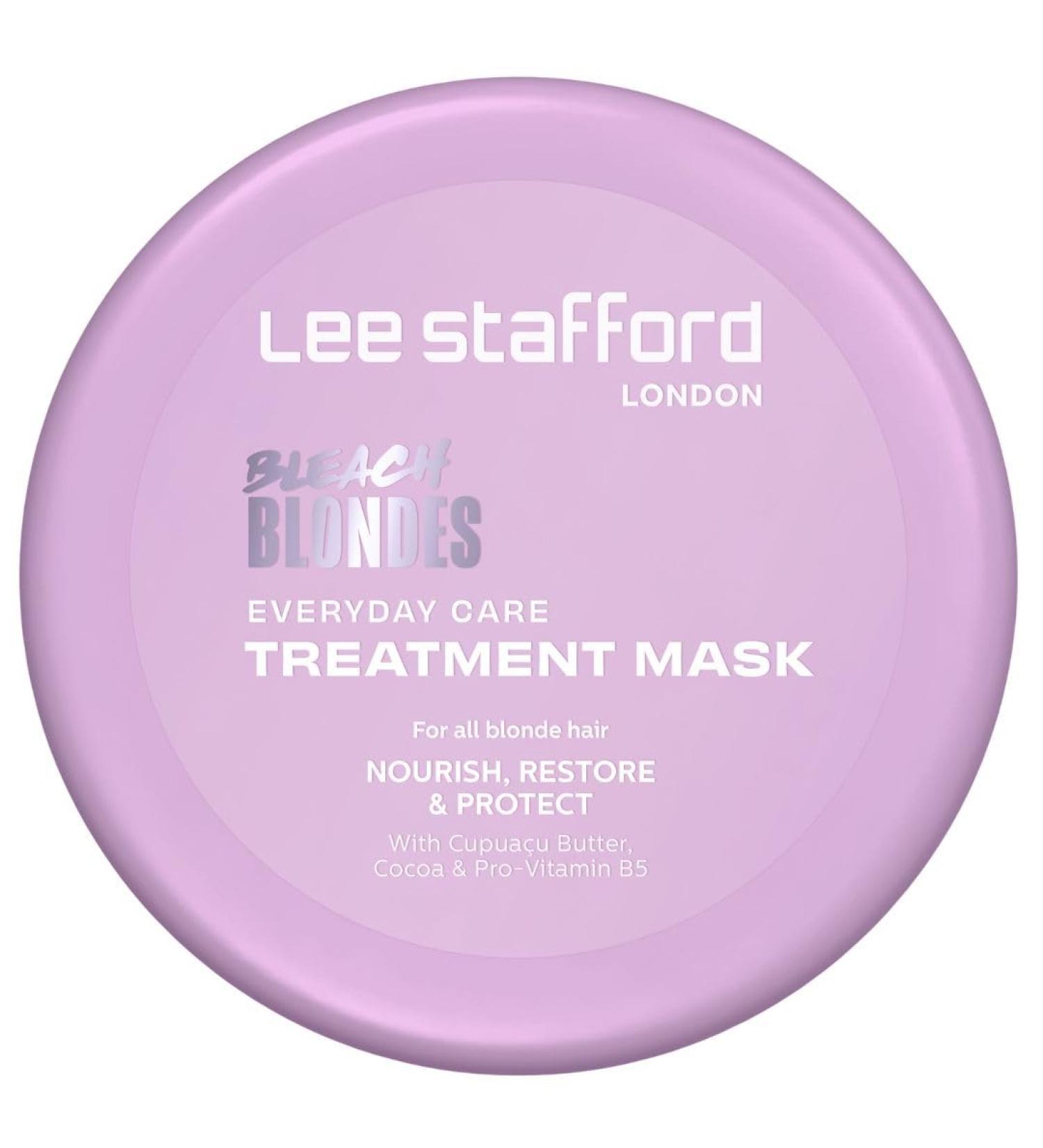 Lee Stafford Daily Blonde Hair Mask | Hydrate & Brighten Bleach Blondes - 16.7 Fl Oz Treatment for Dry Damaged Hair Neutralizes Yellow Tones - Buy Online on SooperMarket.com