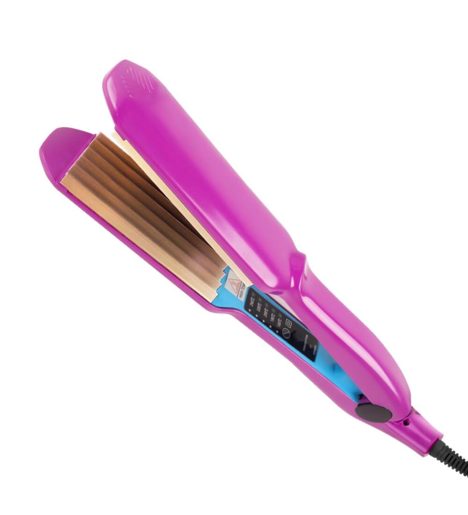Naveso Crepe Iron for Hair | Adjustable Temperature Hair Crimper for Volume & Fluffy Hairstyles | 5 Heat Settings & Ceramic Plates - Buy Online on SooperMarket.com
