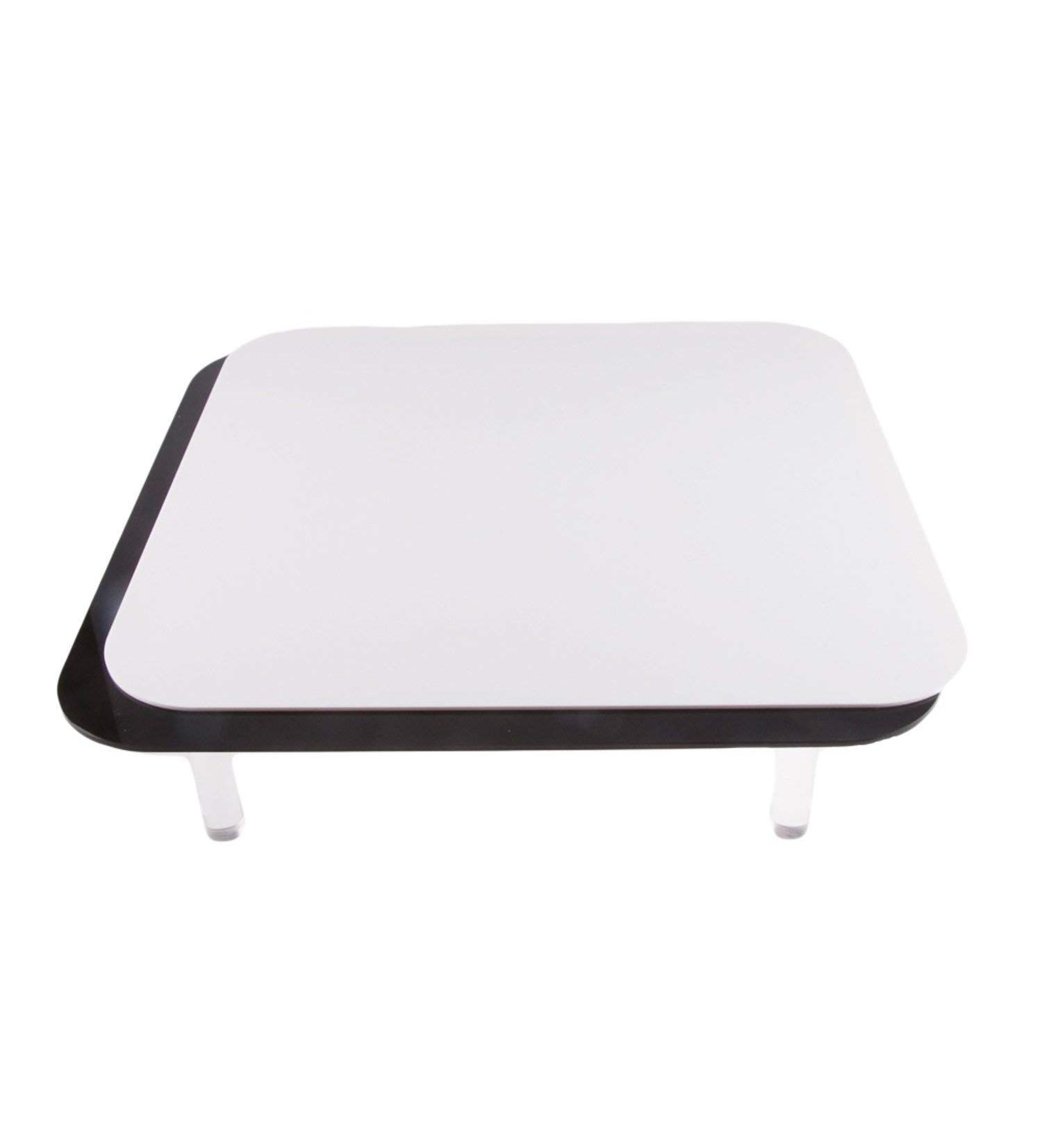 Fovitec 12x12 Photography Display Table - Gloss Black & White Finish, Easy Setup with Magnetic Removable Legs - Buy Online on SooperMarket.com