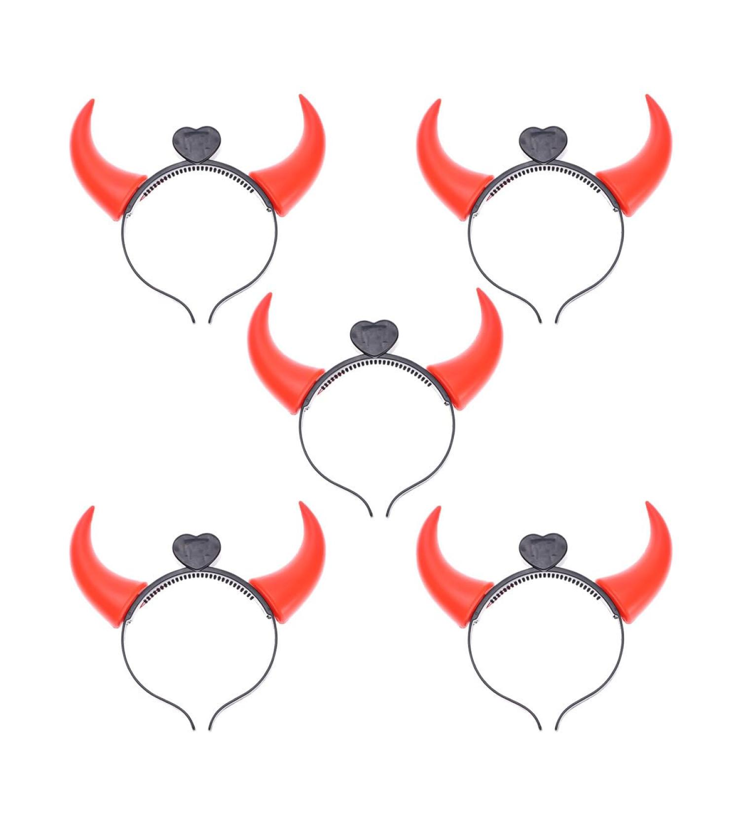 FOMIYES Halloween Headbands: Devil Horns Headband - Red Luminous Devil Horns Hairband LED Light Halloween Costume for Women Men Girls Halloween Party Cosplay Supplies - Buy Online on SooperMarket.com