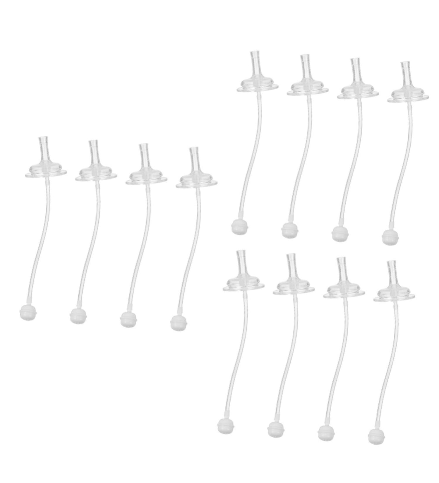 Ibasenice 12 STK Reusable Silicone Straws - Straw Sippy Cup Converter Kit for Baby Bottles - Eco-Friendly Pebble Gel Milk Cup - Transparent (3 Pack) - Buy Online on SooperMarket.com