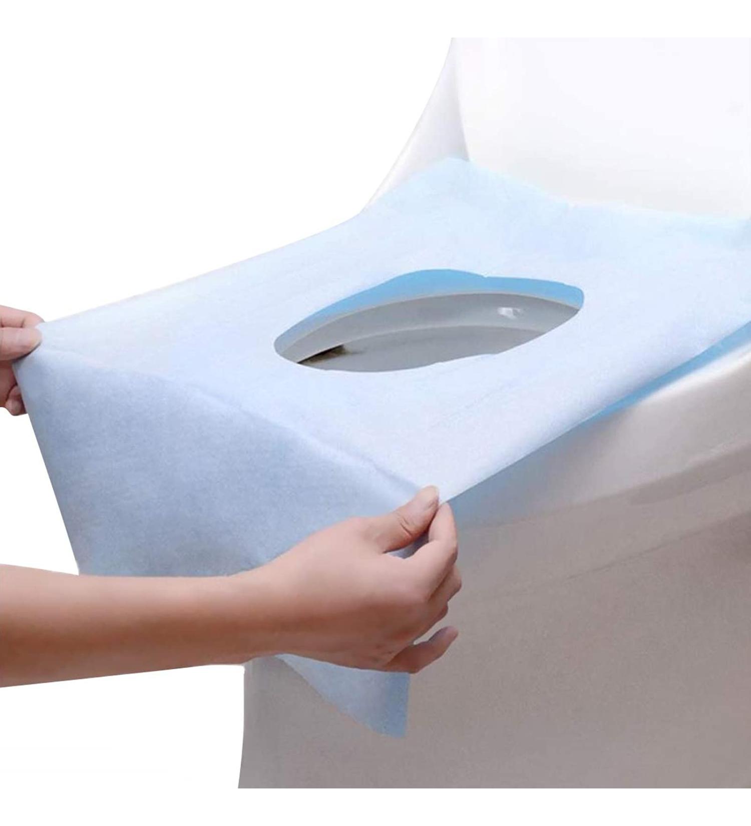 Disposable Toilet Seat Covers 30Pcs - Waterproof & Individually Wrapped - Large Portable Potty Training Covers for Kids - Ideal for Road Trips & Public Restrooms - Sky Blue - Buy Online on SooperMarket.com