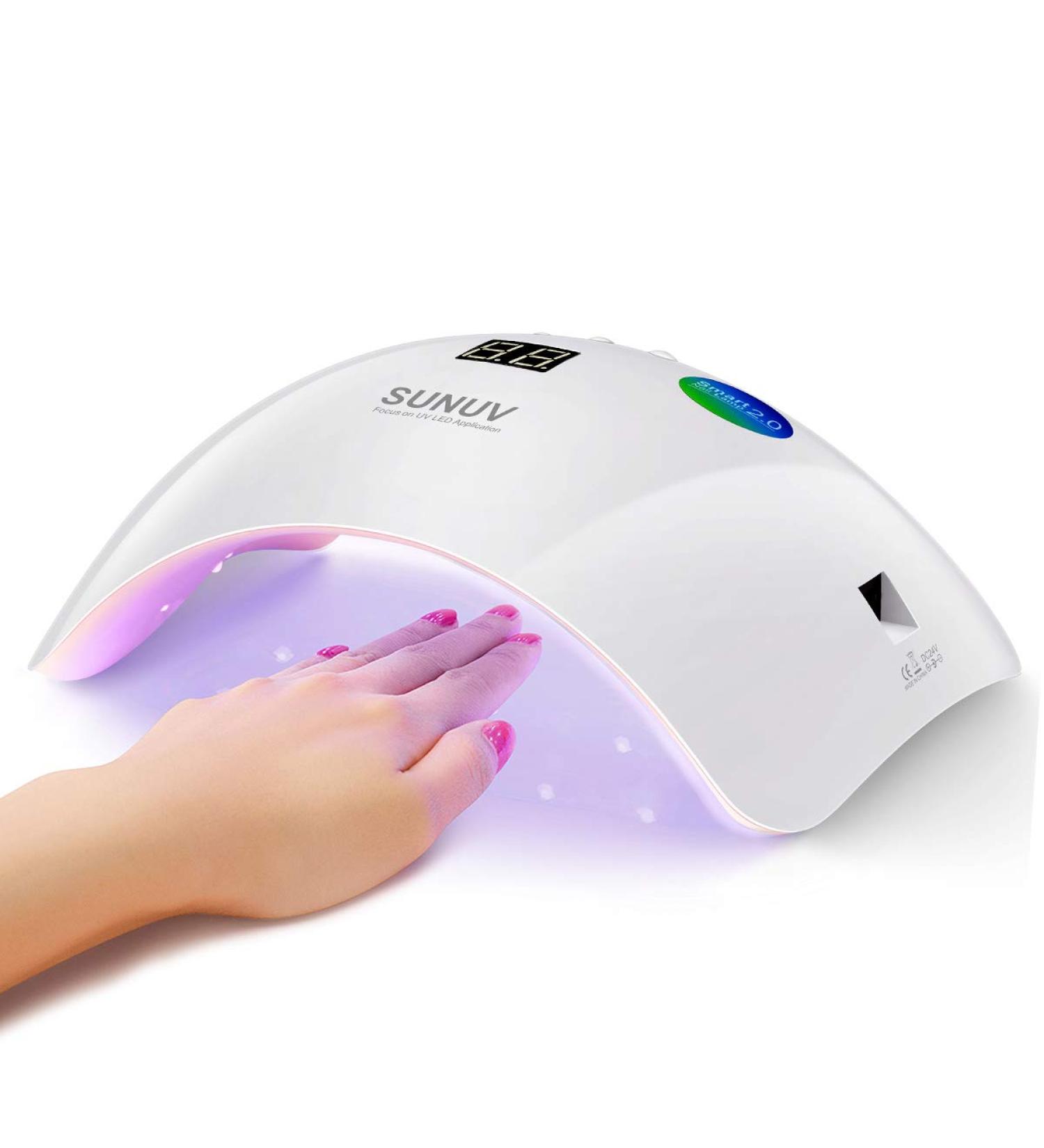 SUNUV SUN8 Pink Gel UV LED Nail Lamp 36W with Auto Sensor and 3 Timers - Buy Online on SooperMarket.com