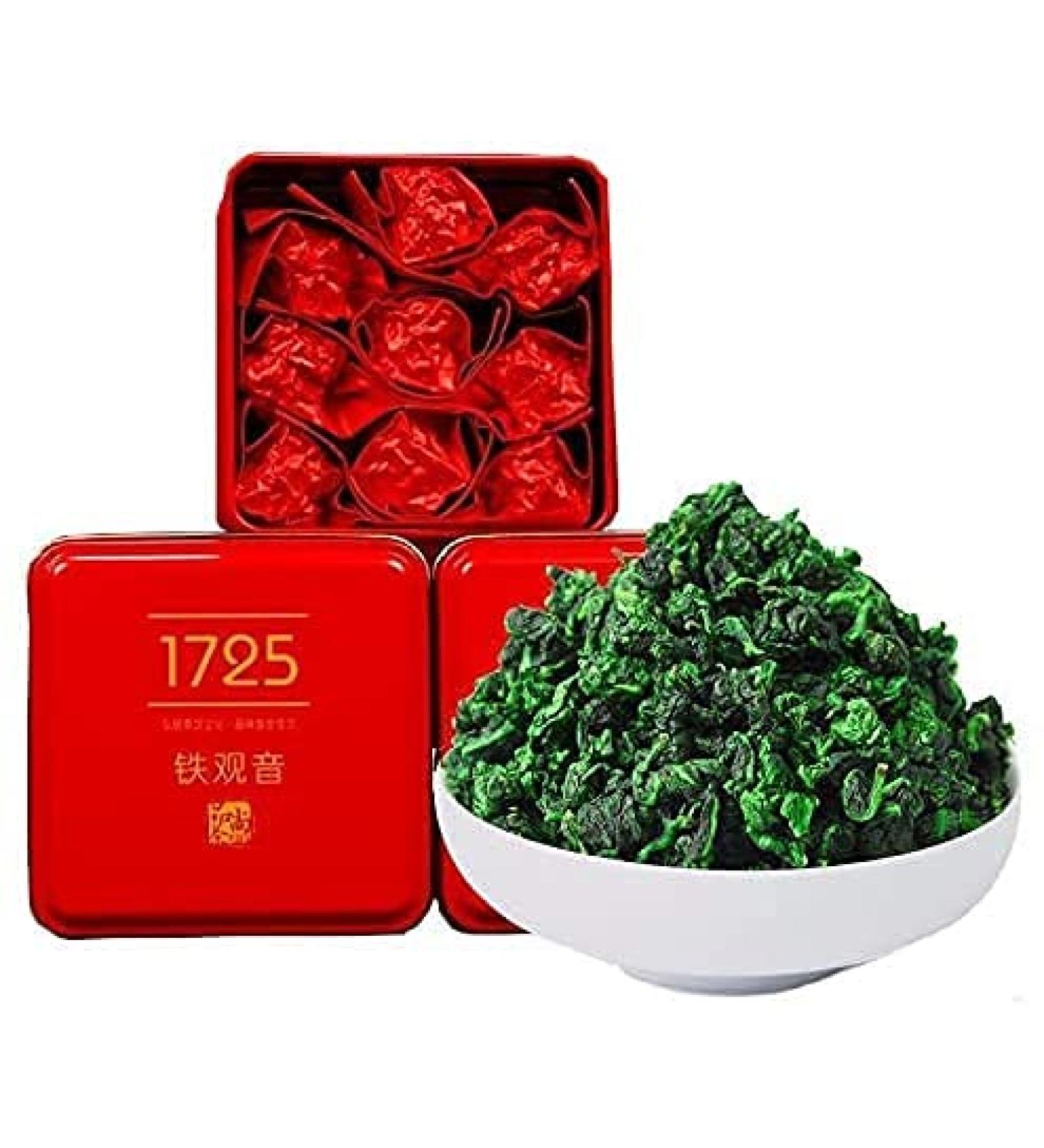 3.9oz Anxi Tie Guan Yin Oolong Tea Loose Leaf - Chinese Tea Leaves Tieguanyin Iron Goddess of Mercy - Fujian High Mountain Wu Long Green Tea Ti Kuan Yin 110g