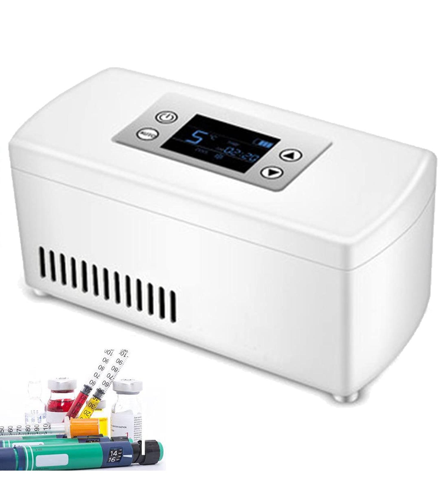 Portable Insulin Cooler Box Outdoor Insulin Refrigerated Box Small Travel Box for Medication Temperature Controllable for Diabetes Drugs and Growth Hormone - Buy Online on SooperMarket.com